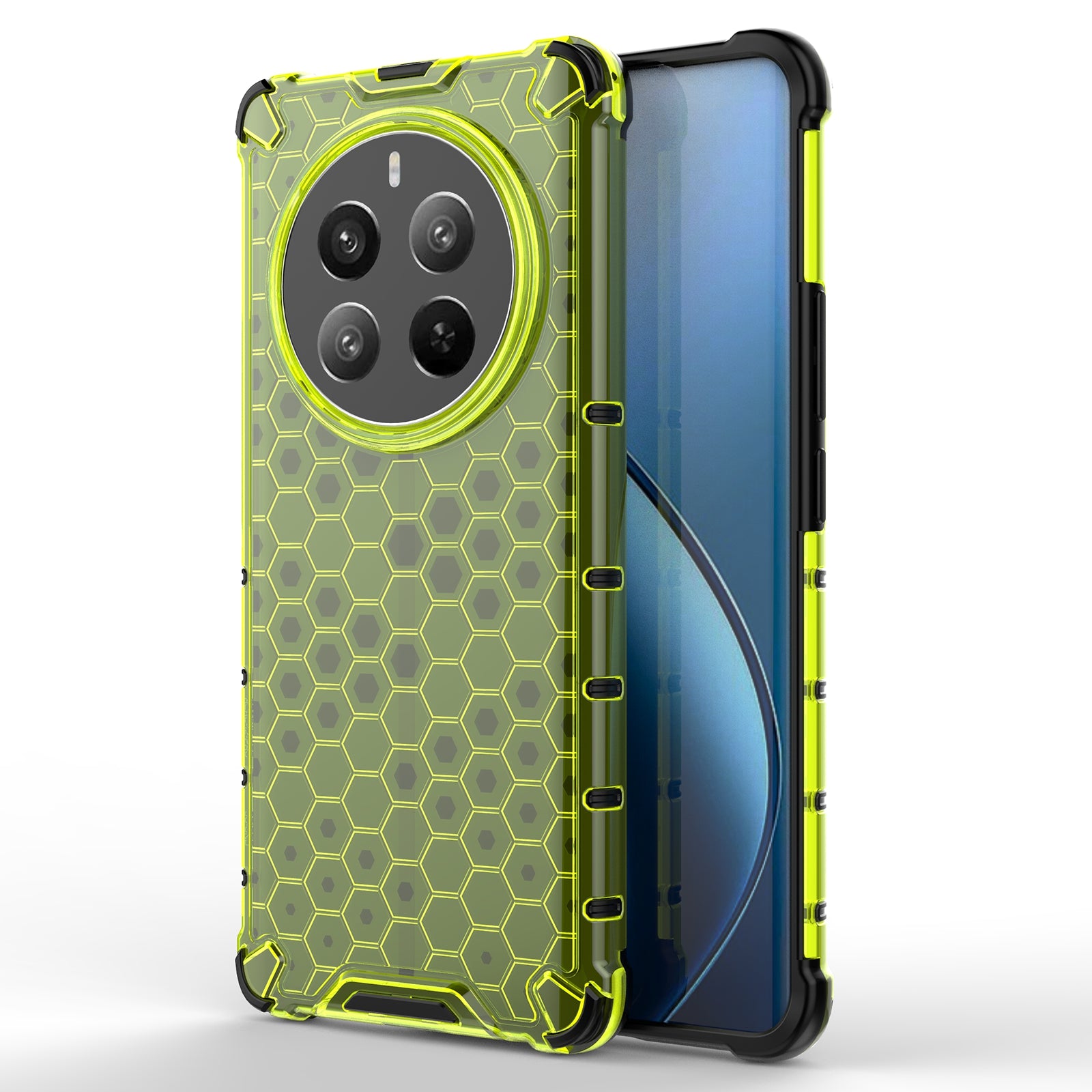 For Realme 12 Pro 5G / 12 Pro+ 5G Case Honeycomb Design TPU+PC Smart Phone Cover