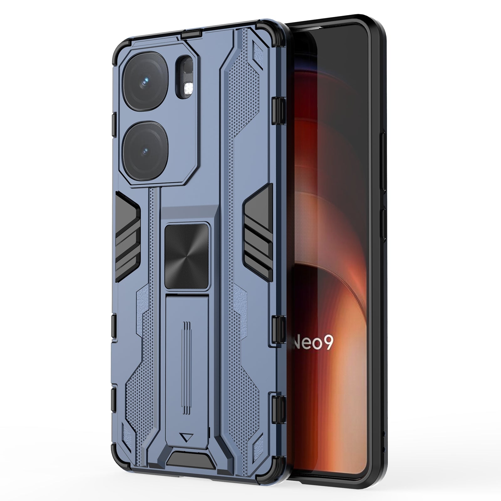 For vivo iQOO Neo9 5G Case Scratch-proof PC + TPU Kickstand Cell Phone Cover