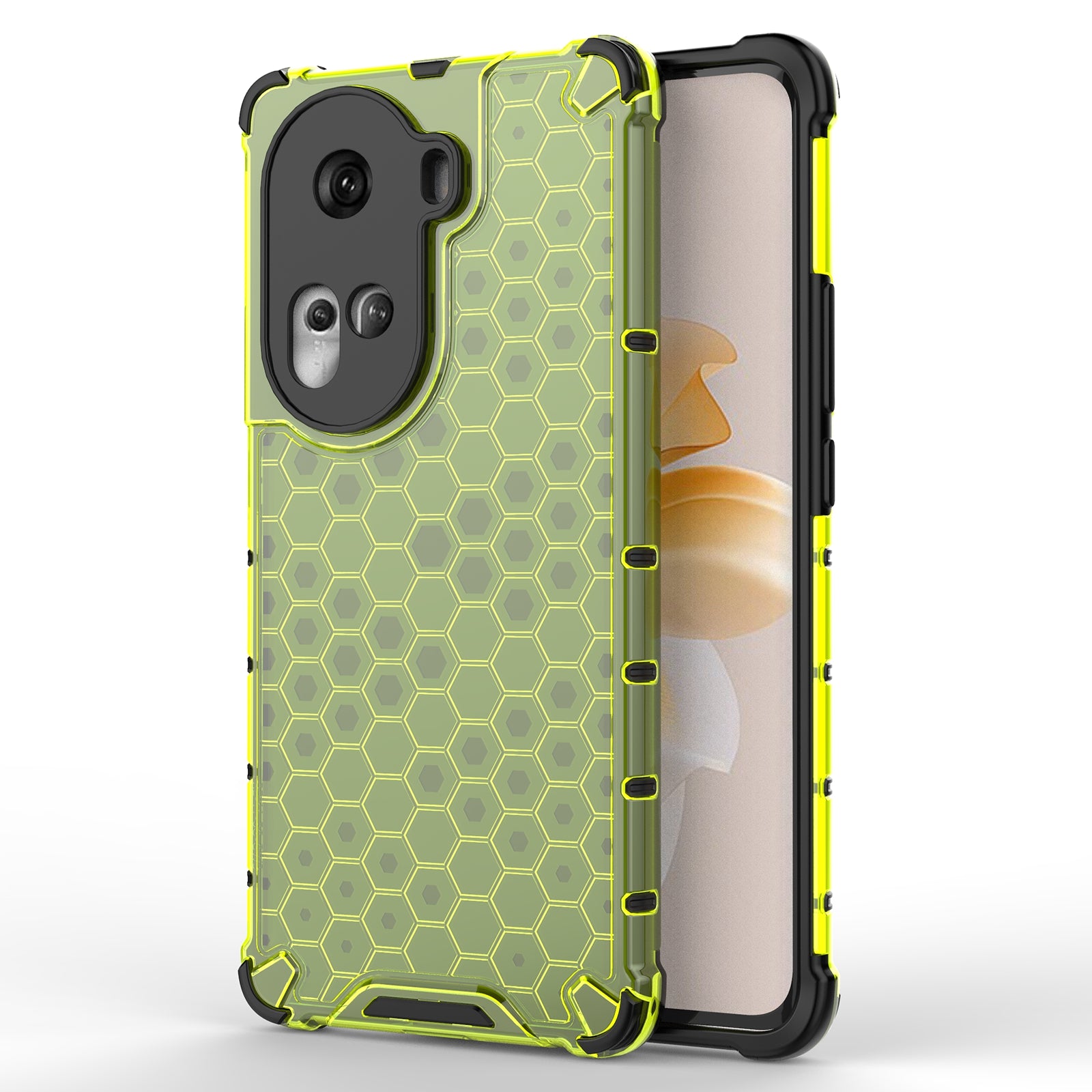 For Oppo Reno11 5G (Global) Cell Phone Case Scratch-proof Honeycomb Design Cover