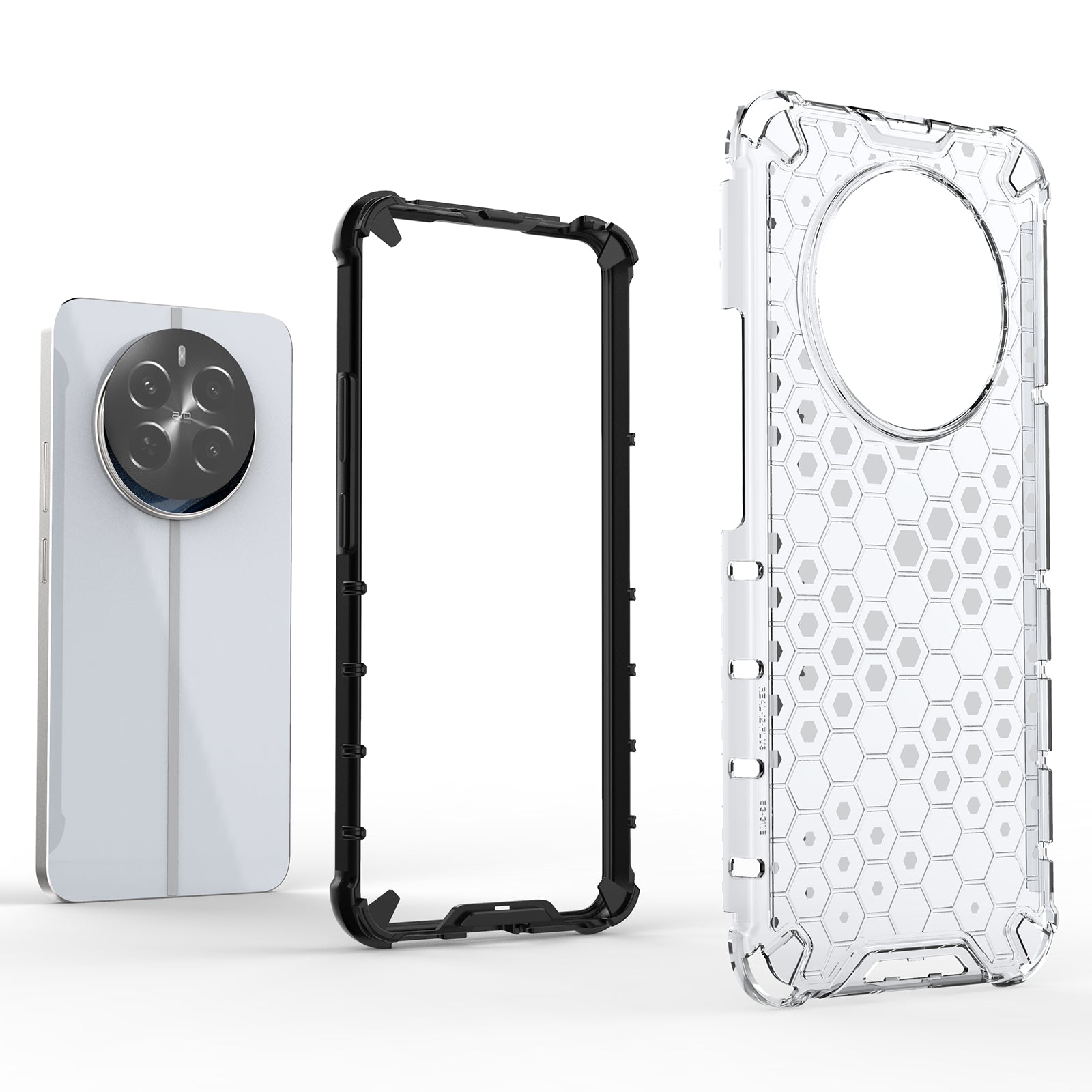 Realme 12+ 5G Case Four Corner Drop-proof PC+TPU Mobile Phone Cover