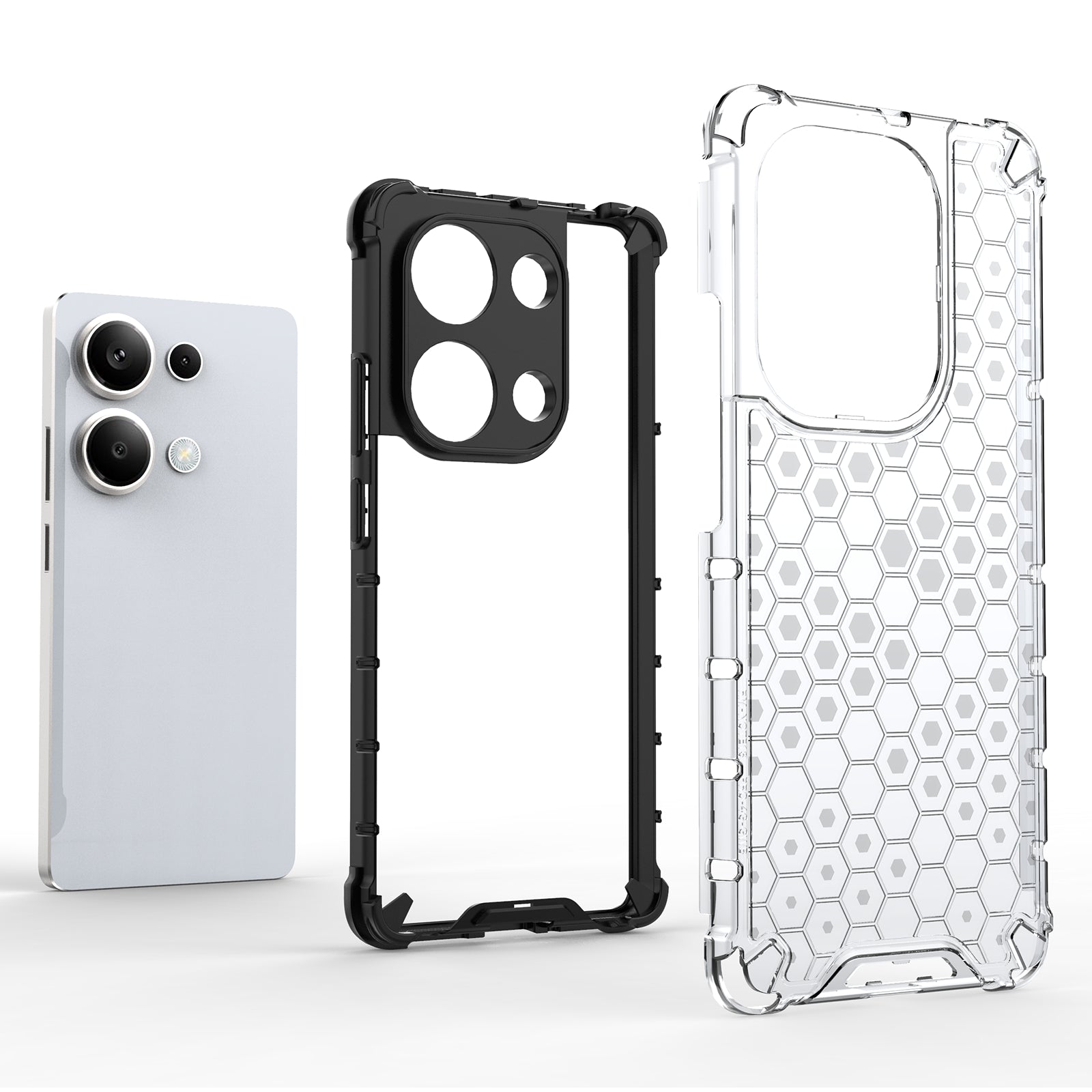 For Xiaomi Redmi Note 13 Pro 4G / Poco M6 Pro 4G Cell Phone Cases Soft TPU Hard PC Back Shell
