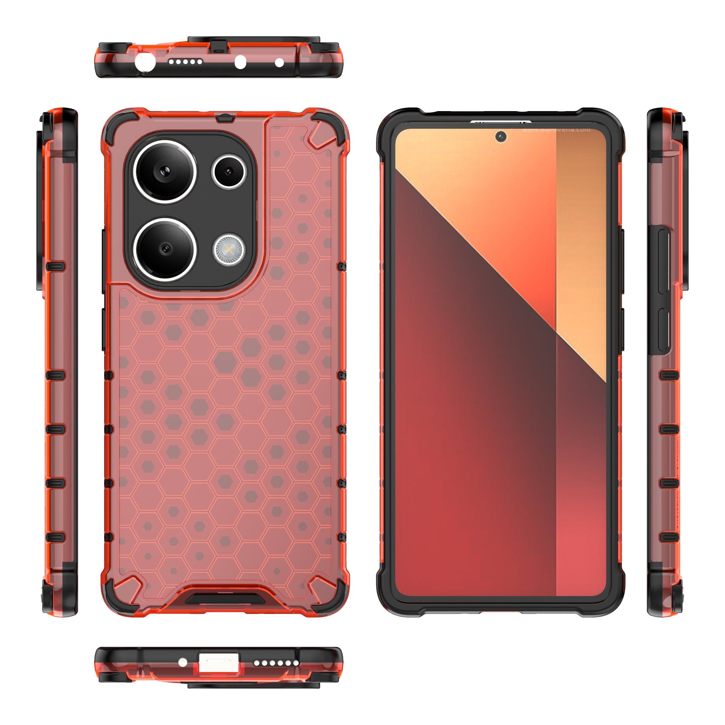 For Xiaomi Redmi Note 13 Pro 4G / Poco M6 Pro 4G Cell Phone Cases Soft TPU Hard PC Back Shell