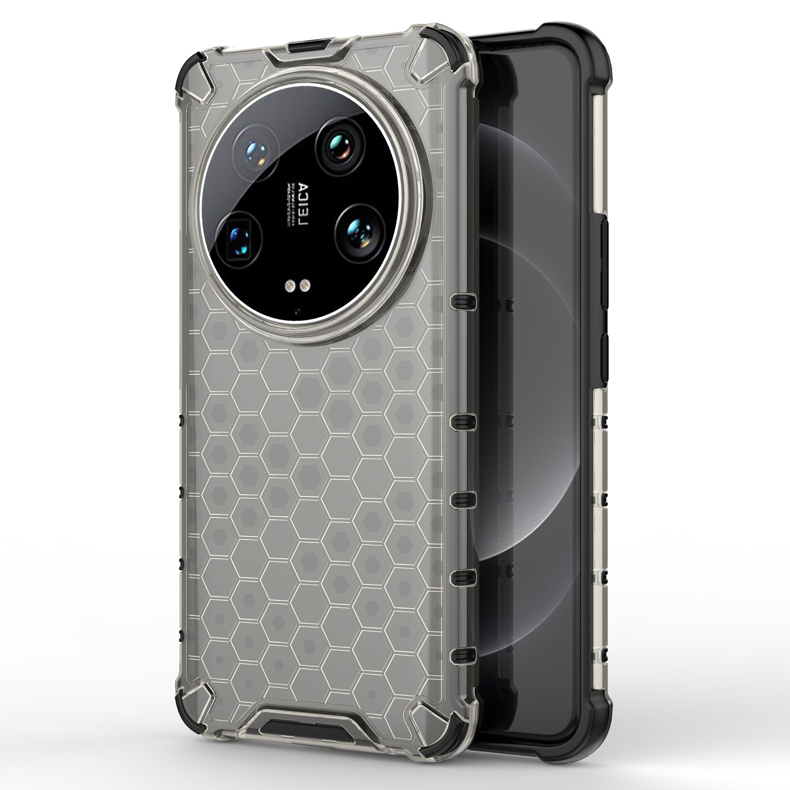 Phone Case for Xiaomi 14 Ultra Shell PC + TPU Hybrid Honeycomb Design Cover