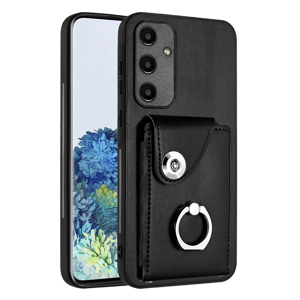 YB Leather Coating Series-7 for Samsung Galaxy A35 5G Leather+TPU Case with Multiple Card Slots
