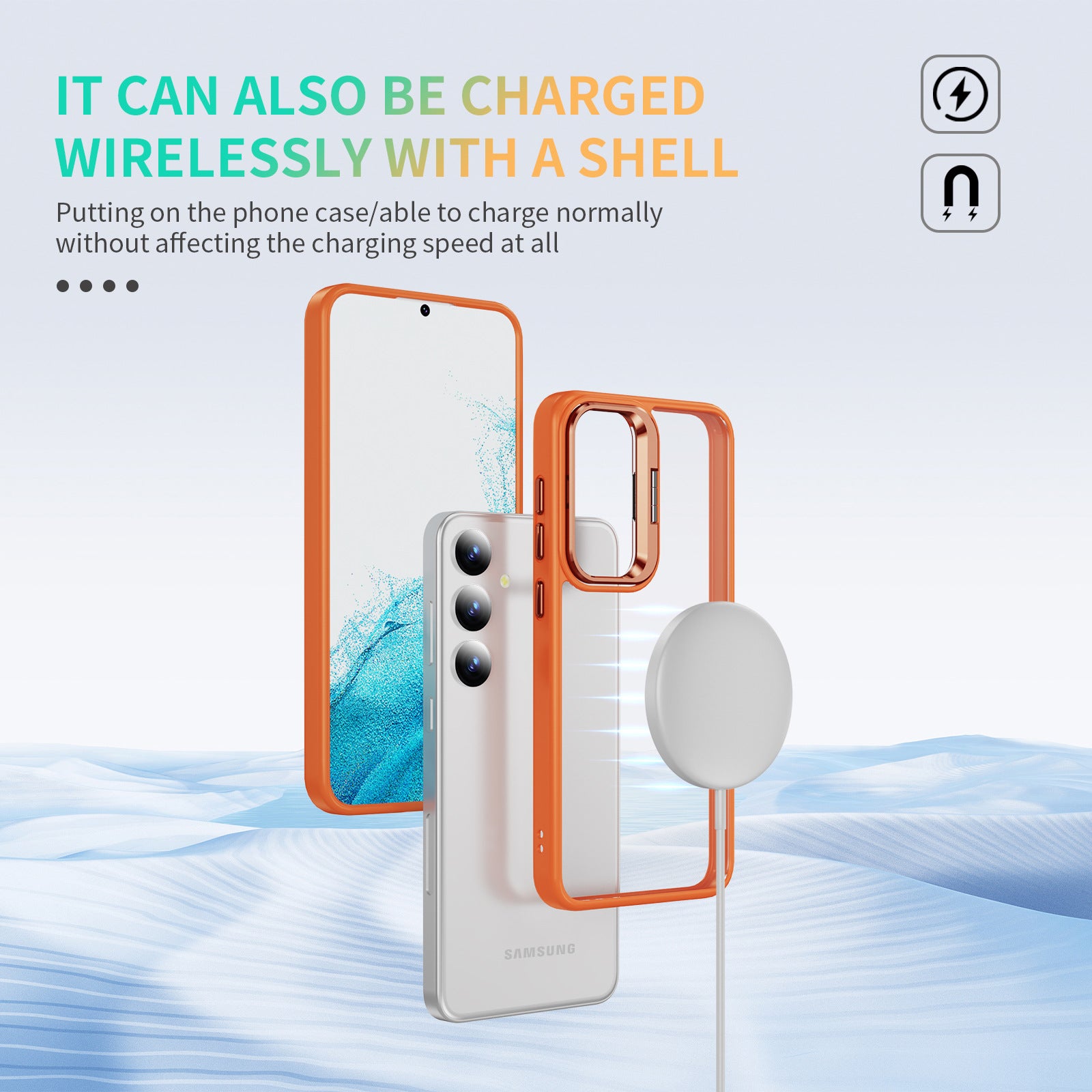 For Samsung Galaxy S24+ Case with Kickstand TPU+Acrylic Protective Phone Cover