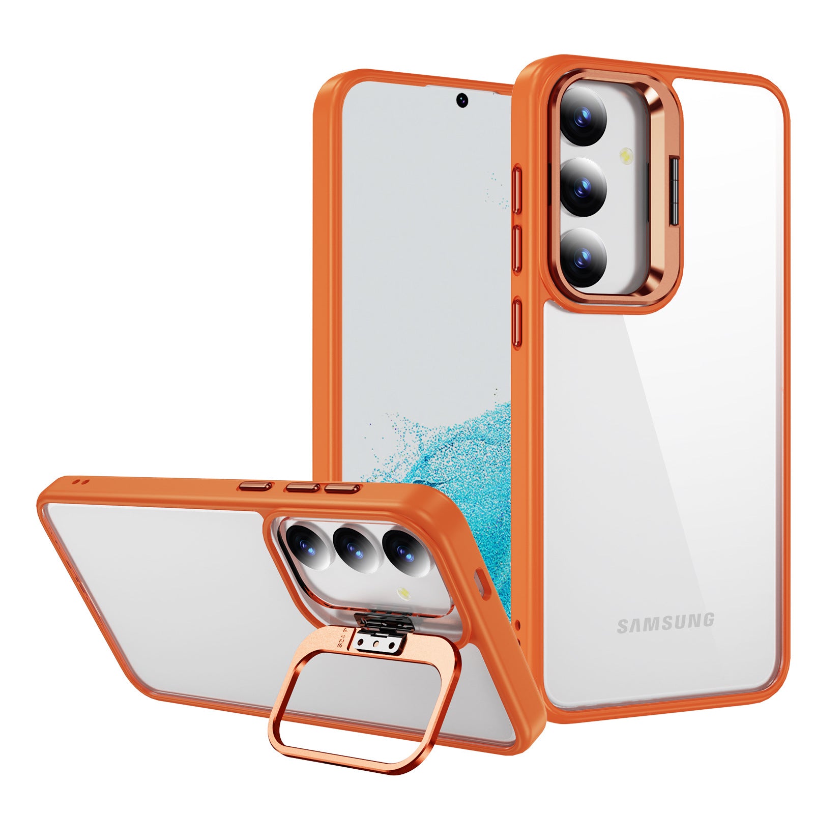 For Samsung Galaxy S24 Case TPU+Acrylic Kickstand Anti-Drop Phone Cover