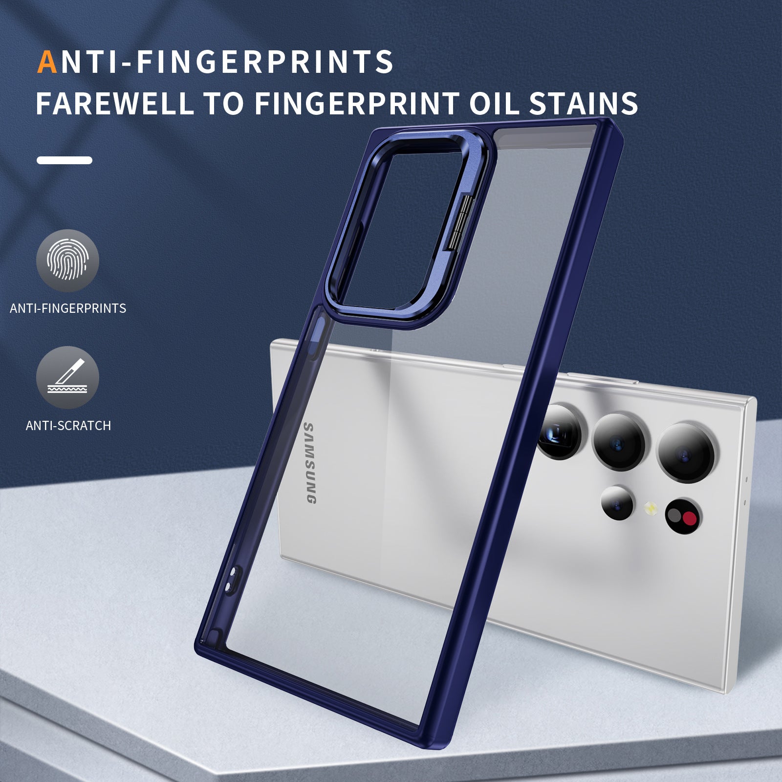 For Samsung Galaxy S24 Ultra Case Camera Frame Hybrid TPU+Acrylic Phone Cover