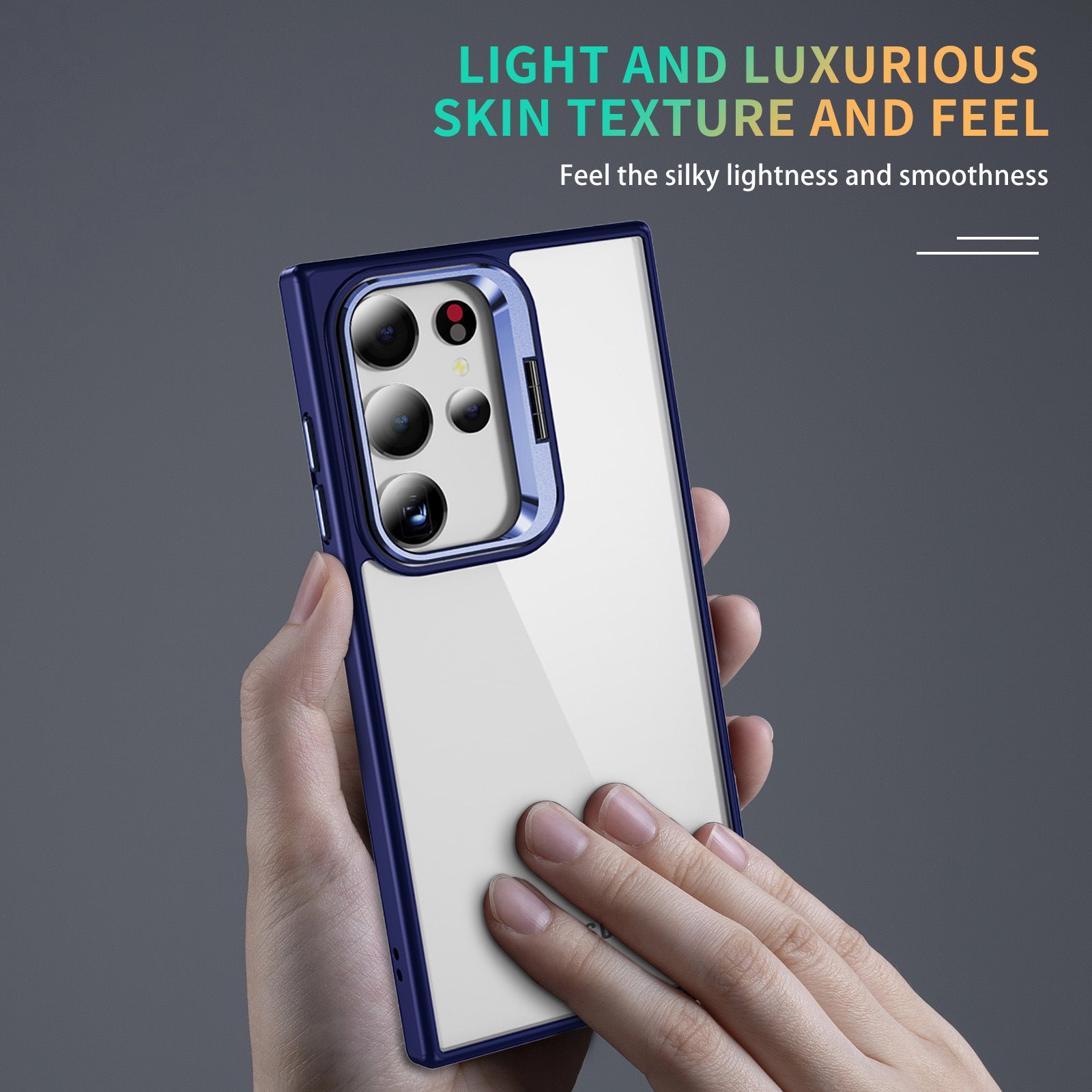 For Samsung Galaxy S24 Ultra Case Camera Frame Hybrid TPU+Acrylic Phone Cover