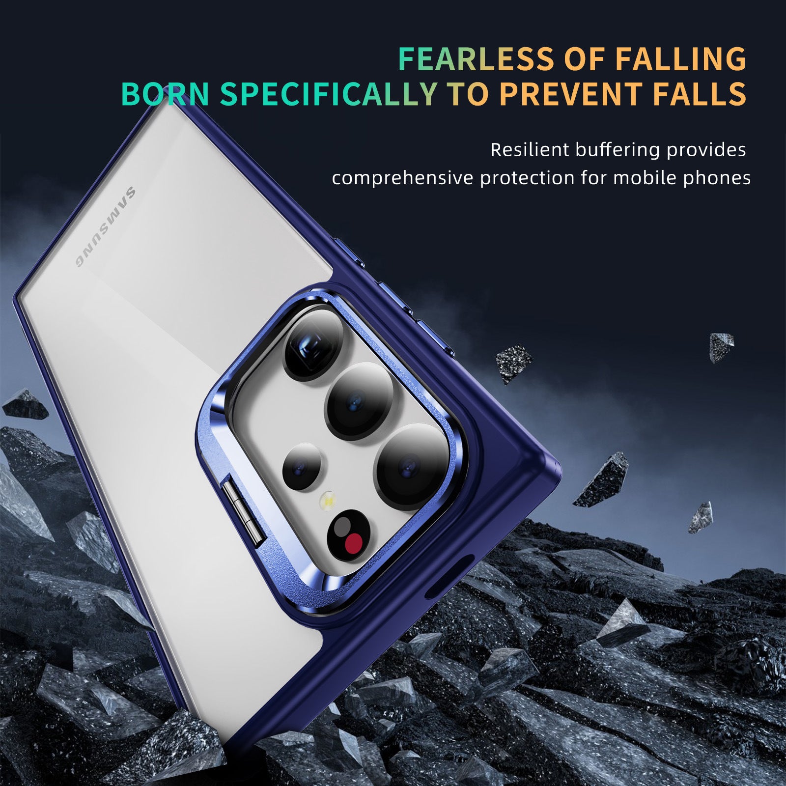 For Samsung Galaxy S24 Ultra Case Camera Frame Hybrid TPU+Acrylic Phone Cover