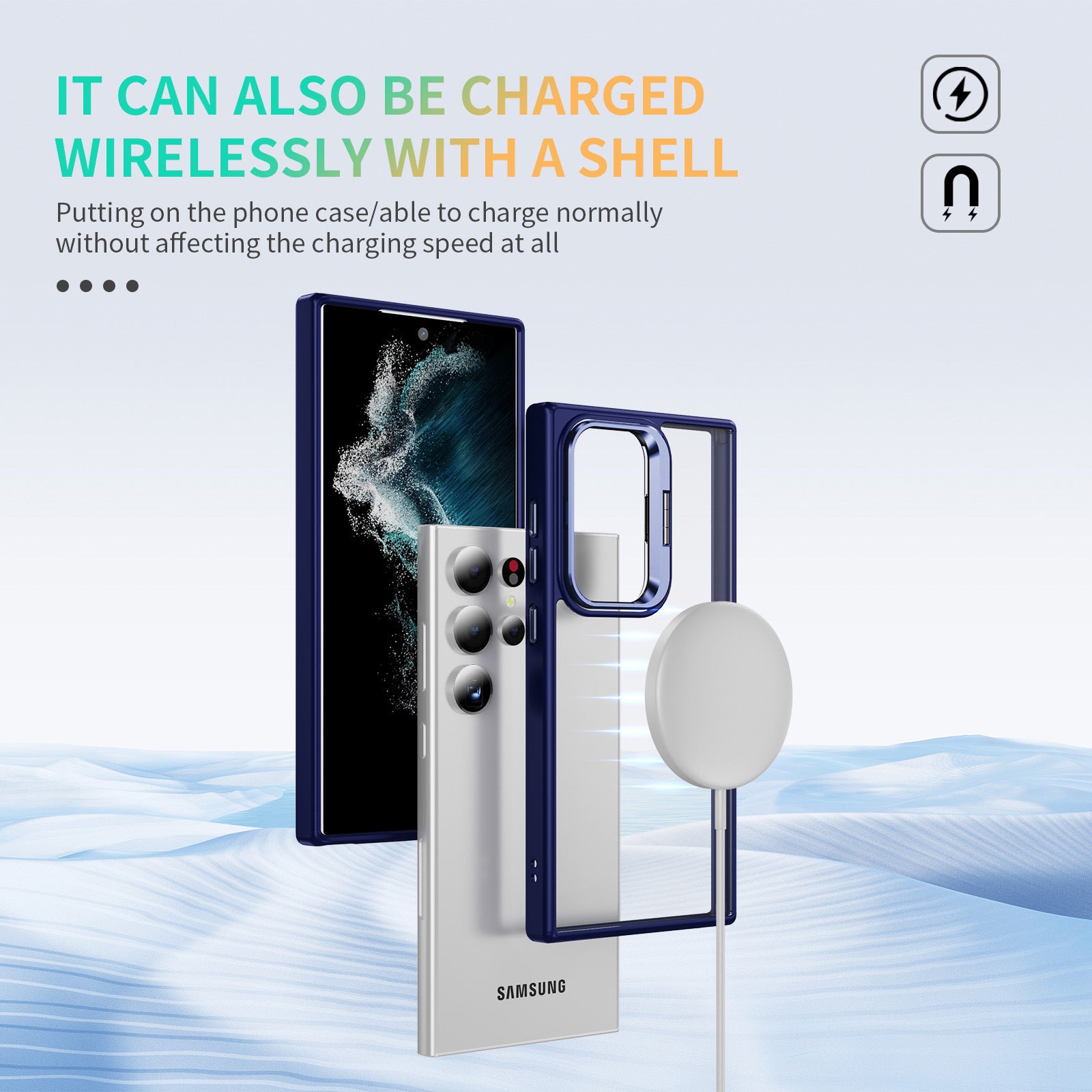 For Samsung Galaxy S24 Ultra Case Camera Frame Hybrid TPU+Acrylic Phone Cover