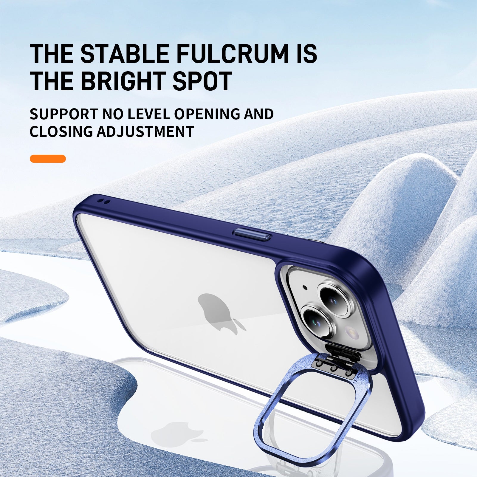 For iPhone 14 Plus Case with Metal Kickstand TPU+Acrylic Dropproof Phone Cover