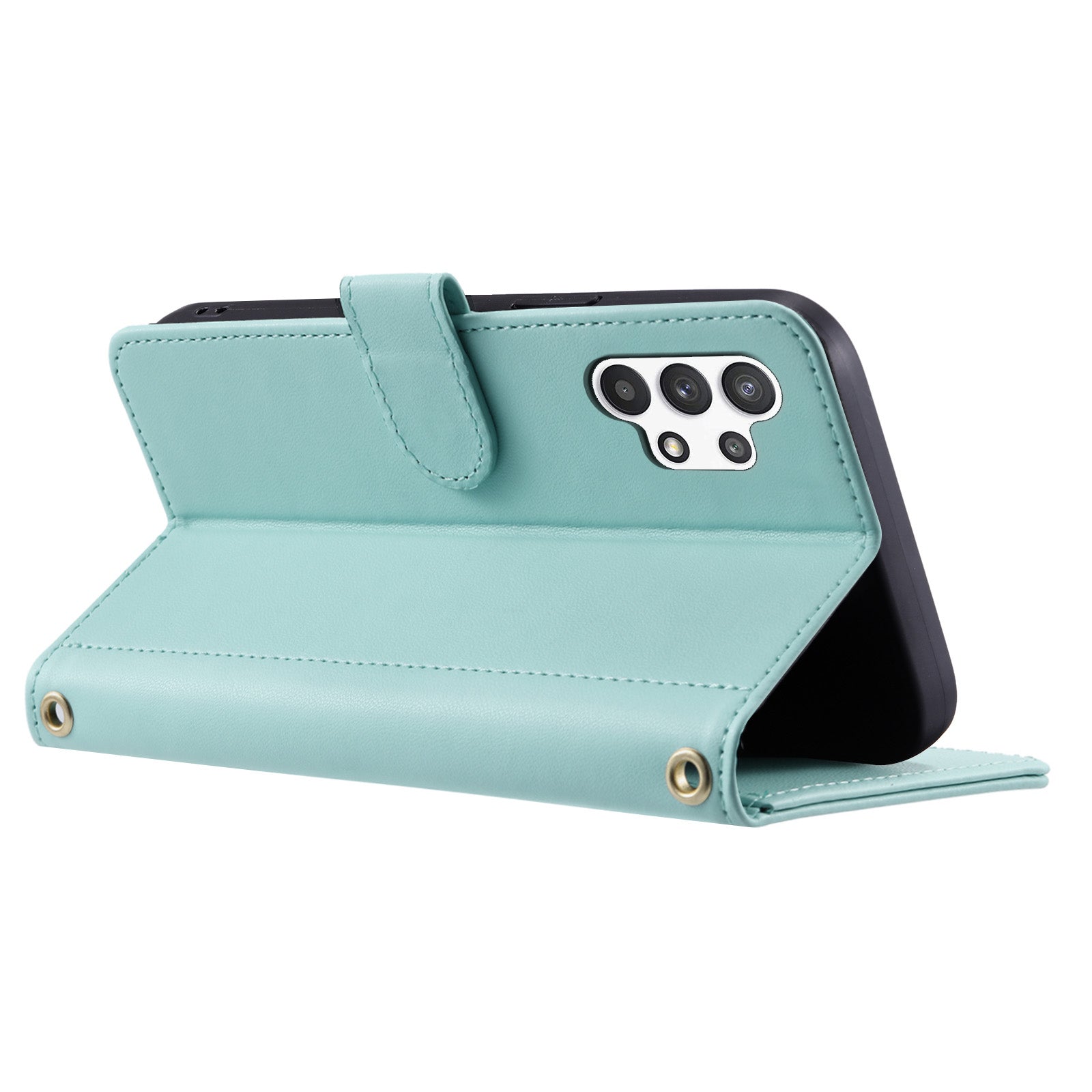 For Samsung Galaxy A32 5G / M32 5G Case Rhombus Grid Wallet Crossbody Phone Bag Cover