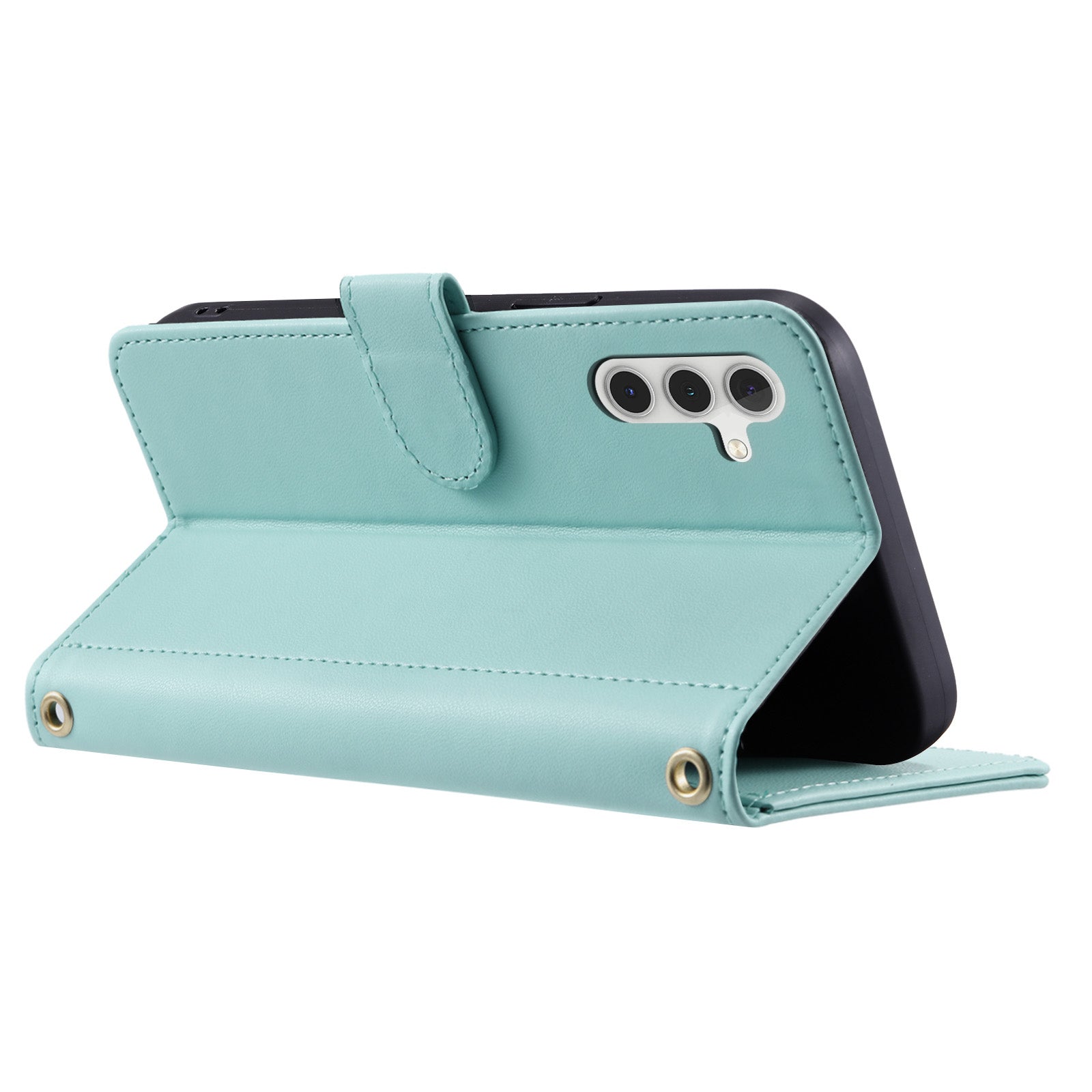For Samsung Galaxy A34 5G Wallet Case Rhombus Leather Phone Cover Magnetic Clasp