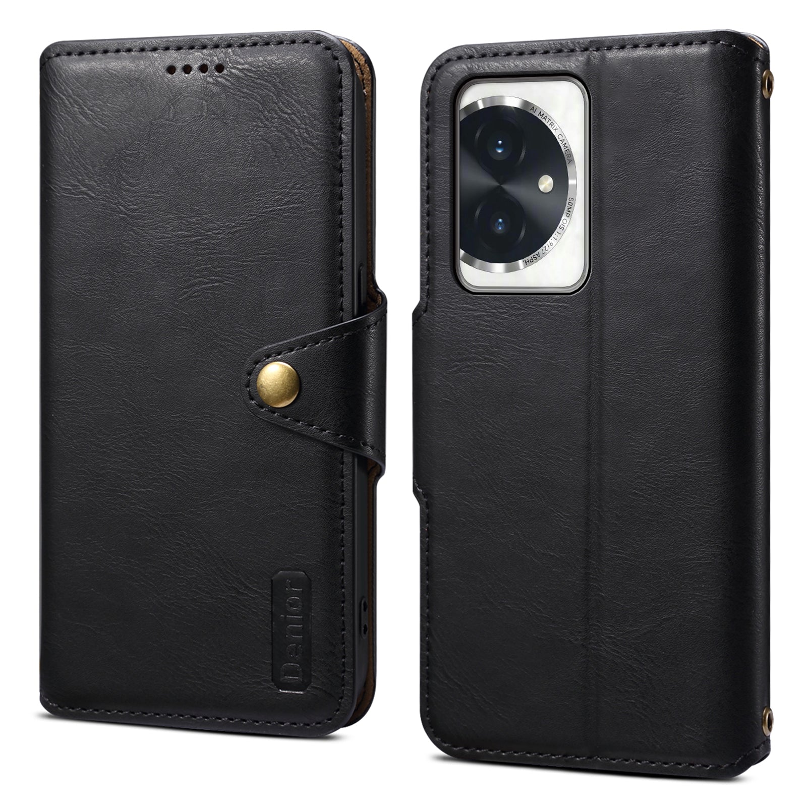 DENIOR For Honor 100 5G Case Wallet PU Leather Folio Flip Mobile Phone Cover