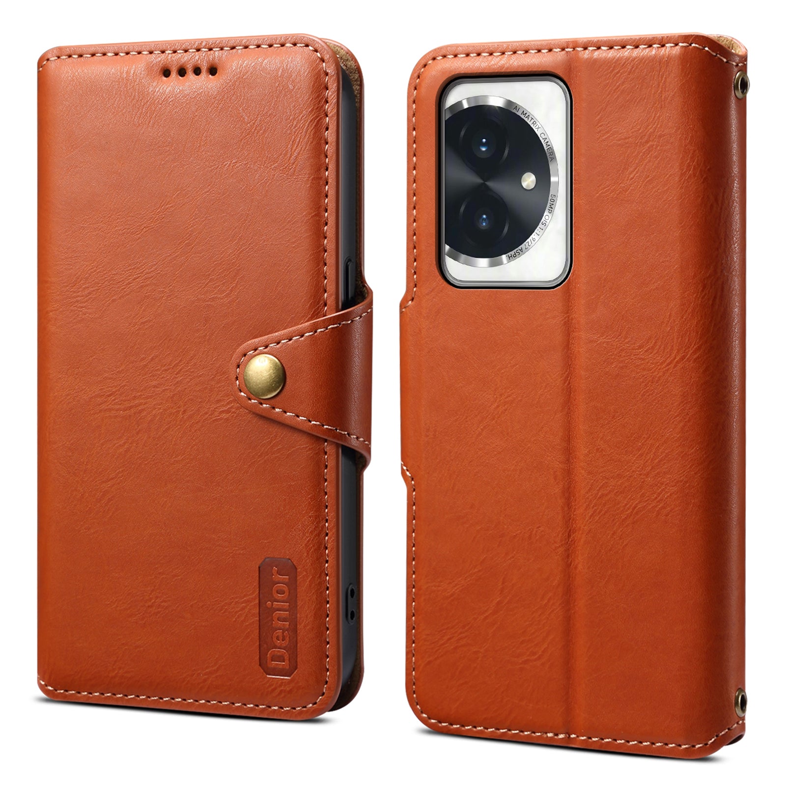 DENIOR For Honor 100 5G Case Wallet PU Leather Folio Flip Mobile Phone Cover