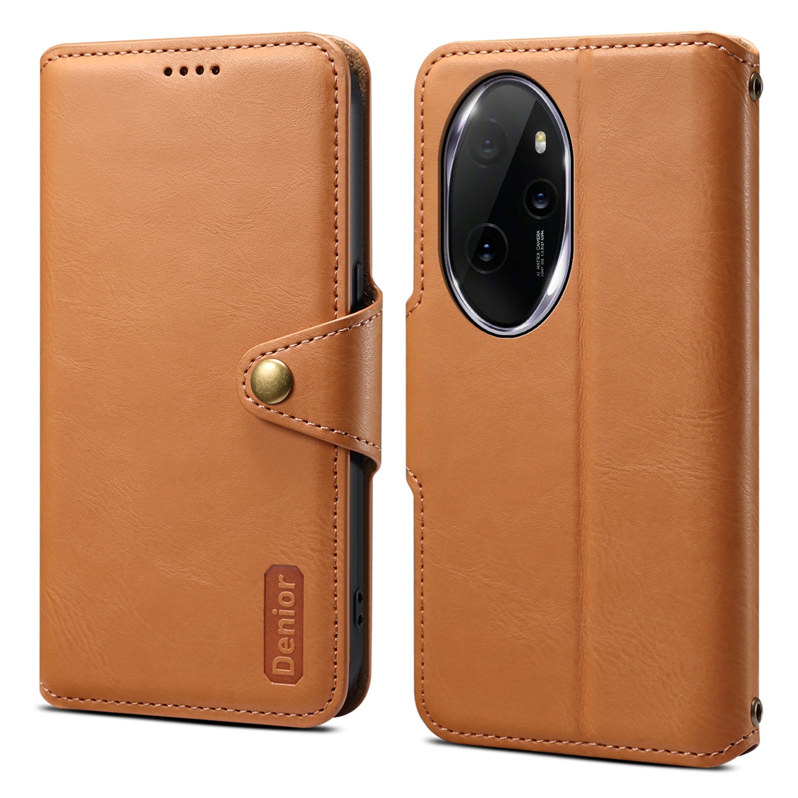 DENIOR For Honor 100 Pro 5G Case PU Leather Phone Wallet Cover with Stand