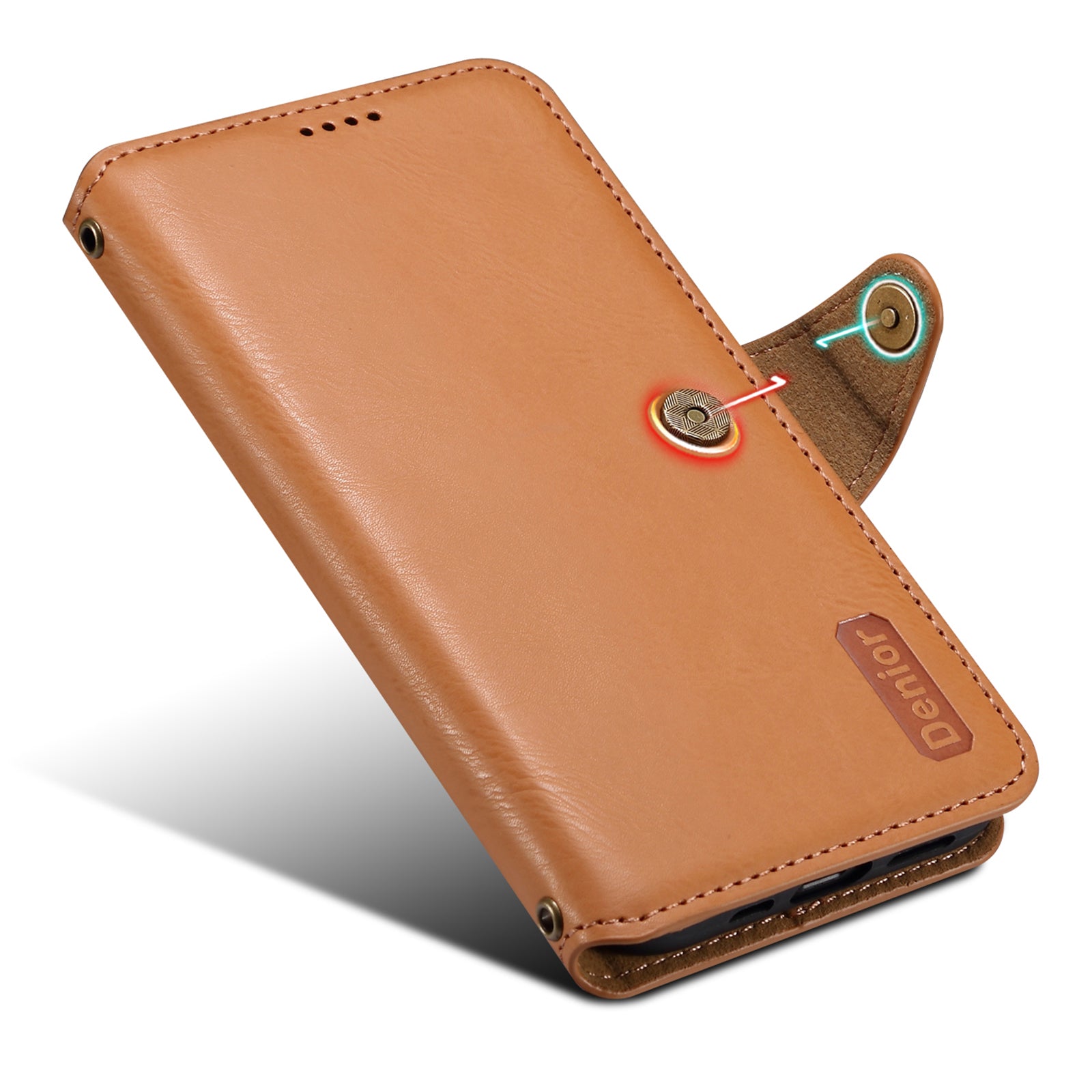 DENIOR For Honor 100 Pro 5G Case PU Leather Phone Wallet Cover with Stand
