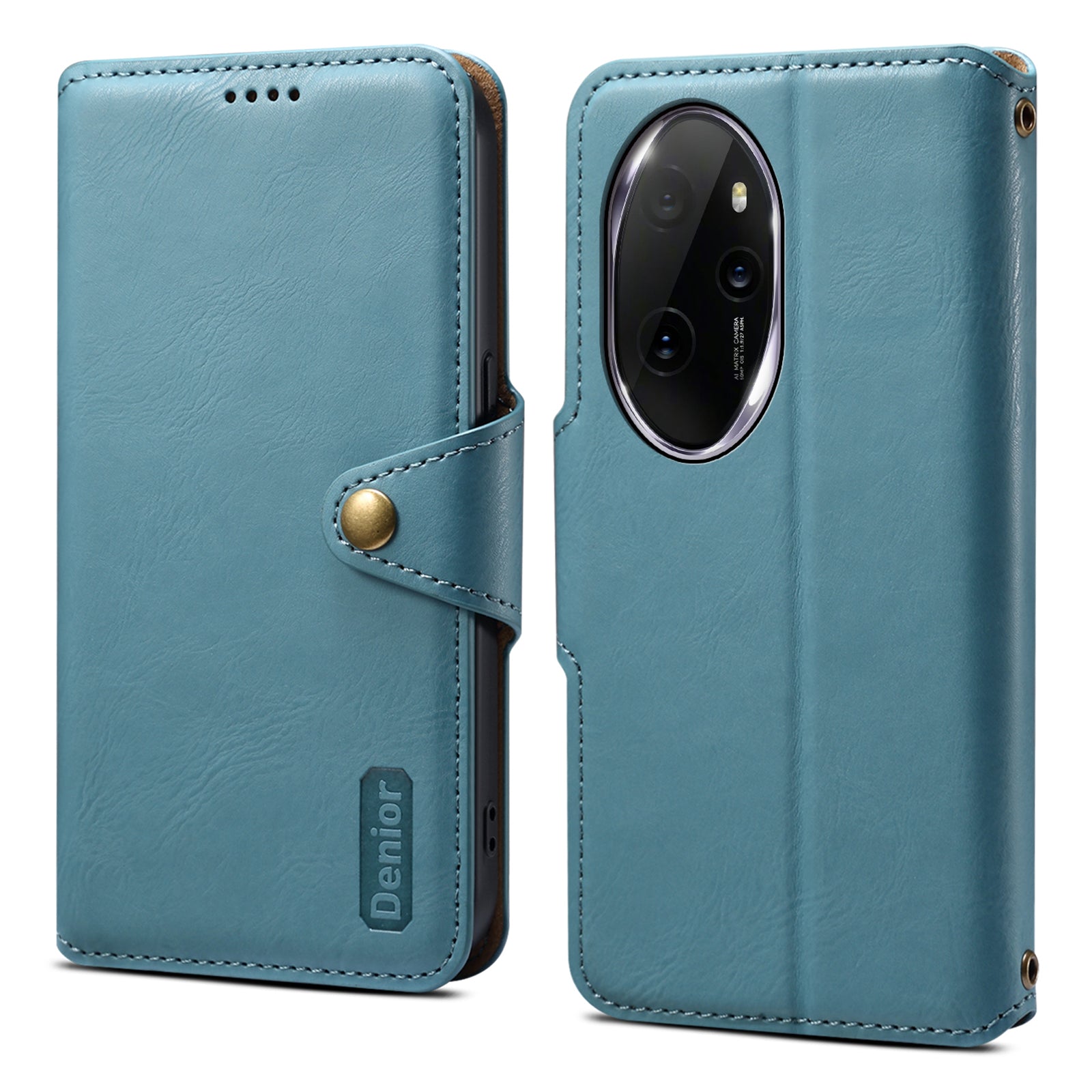 DENIOR For Honor 100 Pro 5G Case PU Leather Phone Wallet Cover with Stand