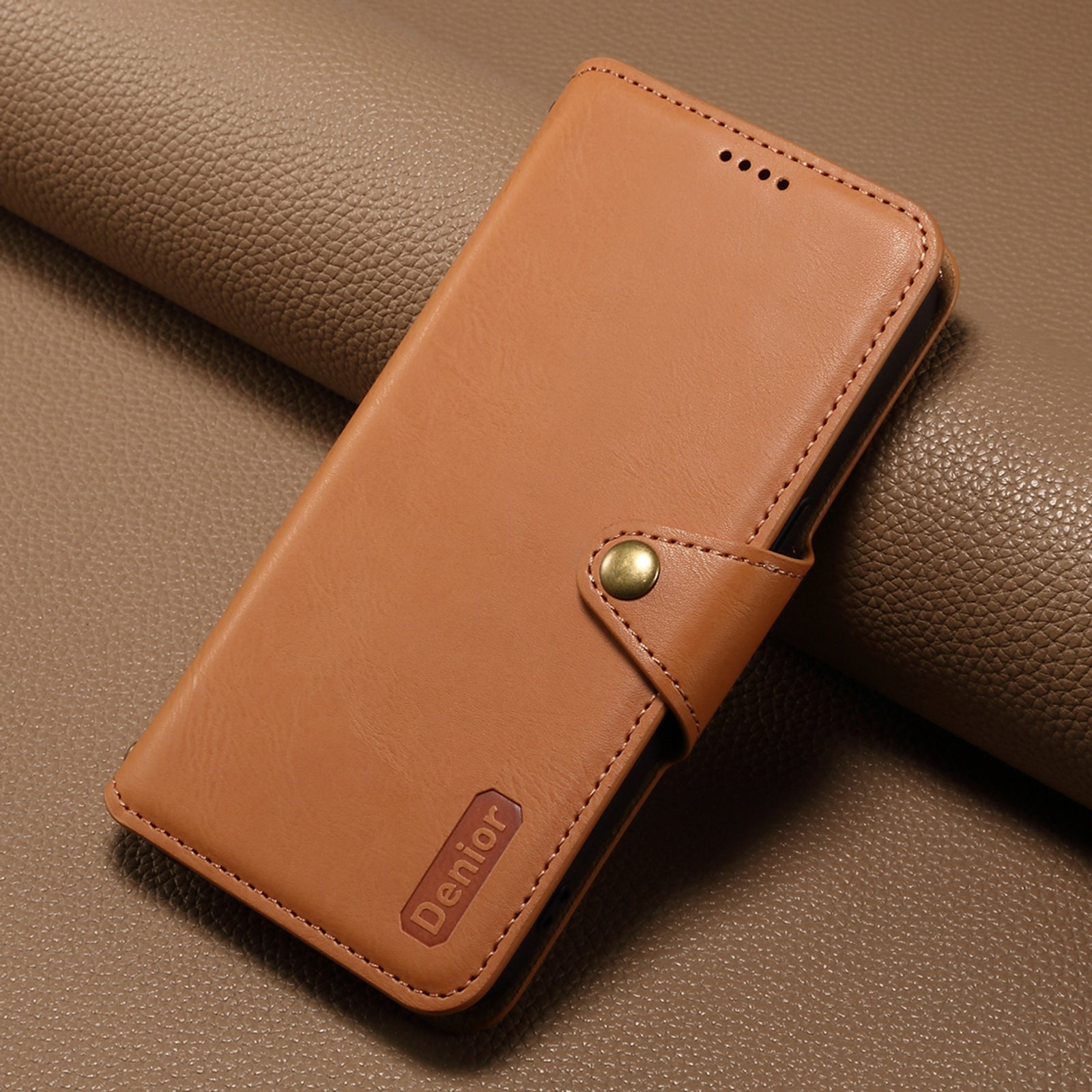 DENIOR For Honor Magic5 Case Wallet Leather Phone Cover Magnetic Button Closure