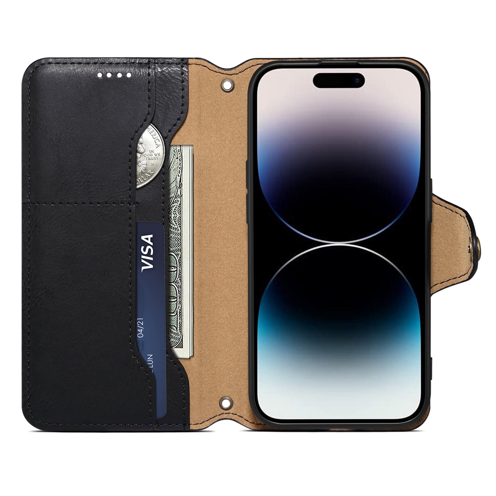 DENIOR For iPhone XR Case PU Leather Cowhide Texture Wallet Protective Phone Cover