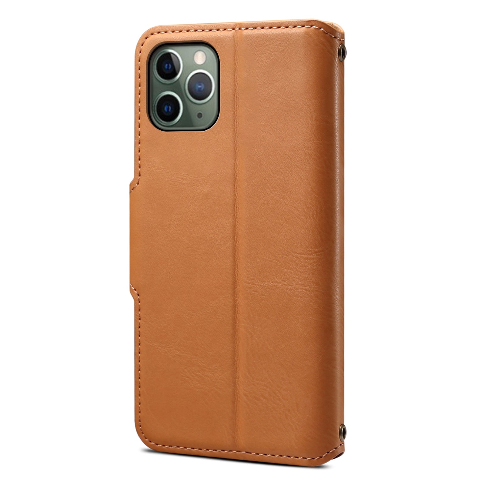 DENIOR For iPhone 11 Pro Case Cowhide Texture Wallet Anti-drop Leather Phone Cover