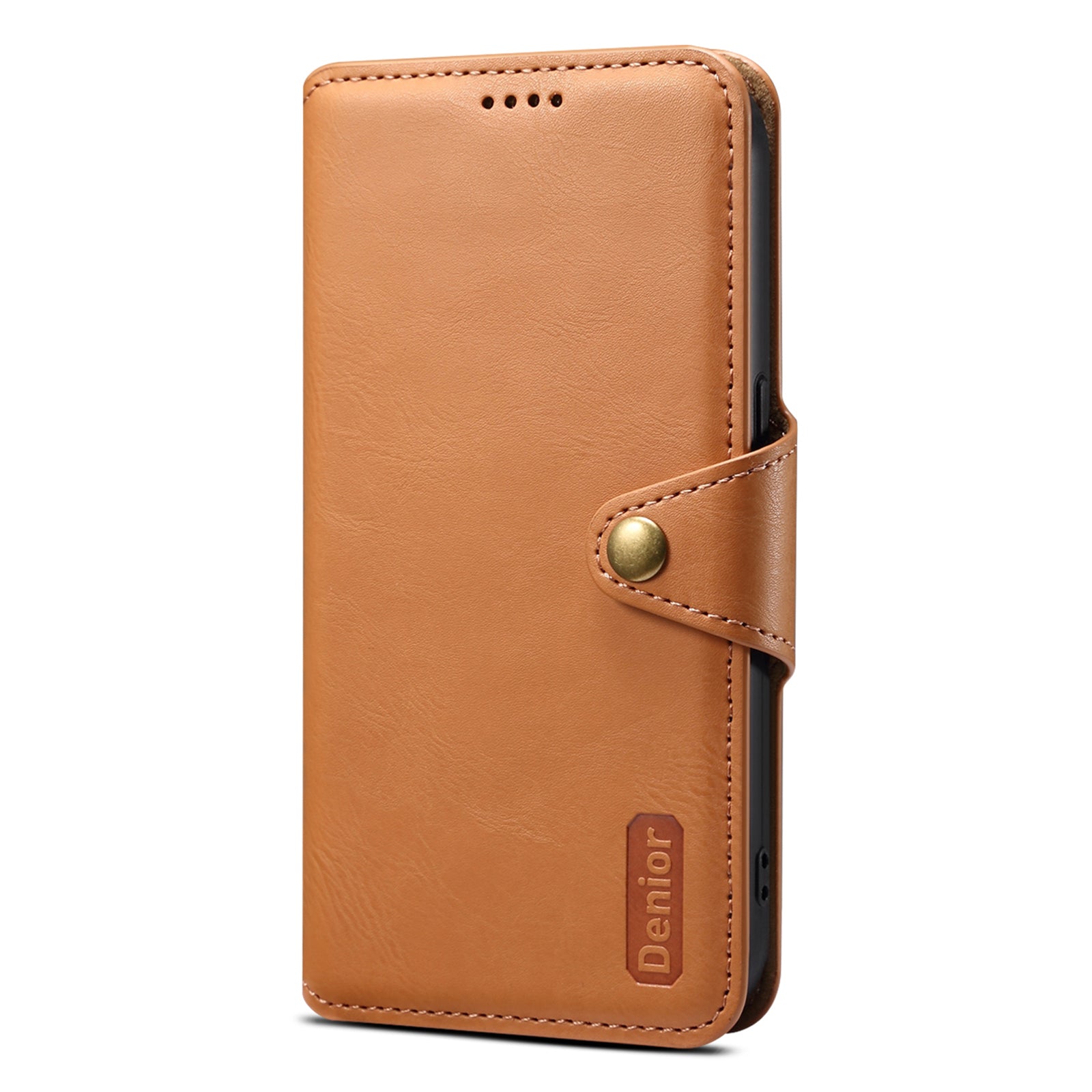 DENIOR For iPhone 11 Pro Case Cowhide Texture Wallet Anti-drop Leather Phone Cover
