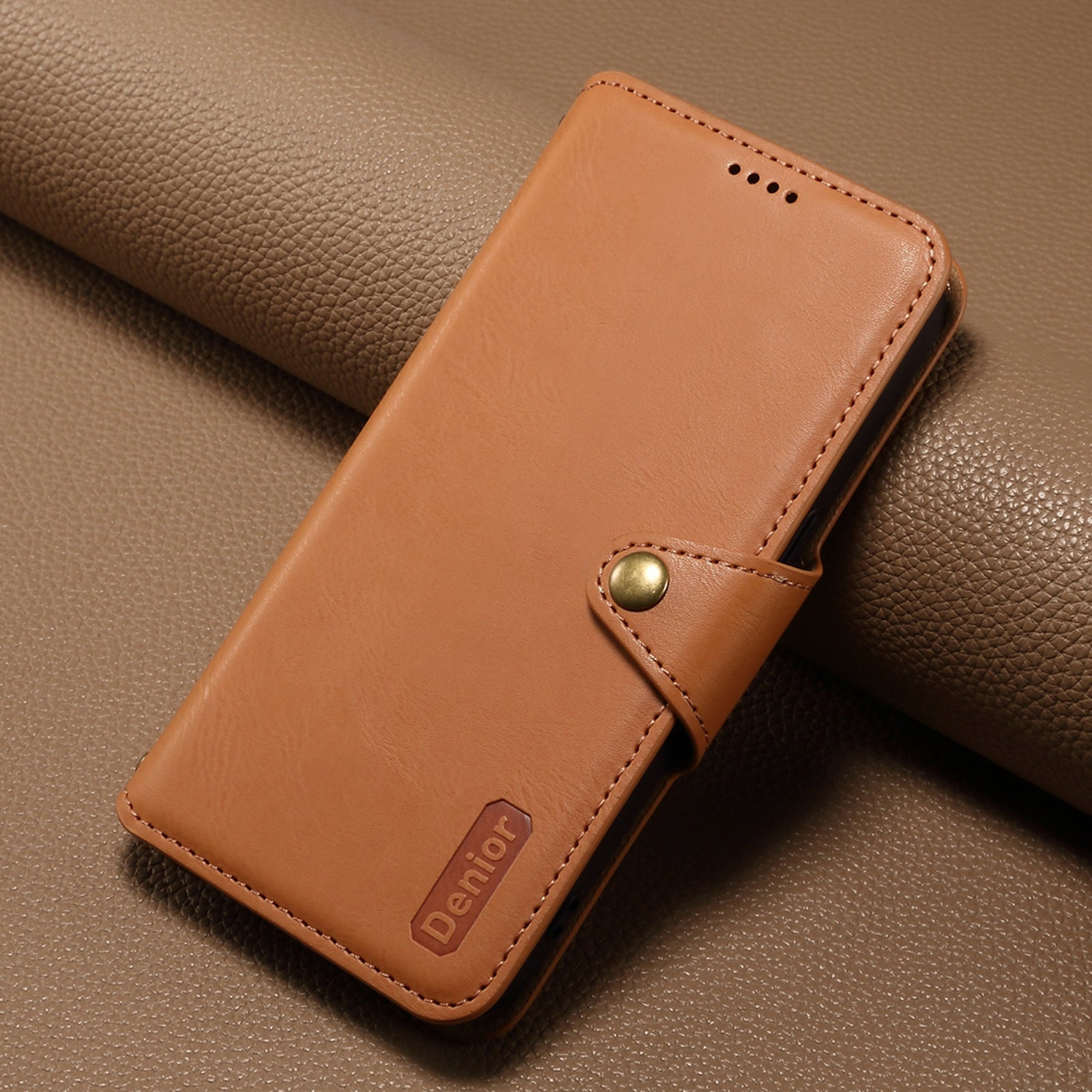 DENIOR For iPhone 11 Pro Case Cowhide Texture Wallet Anti-drop Leather Phone Cover