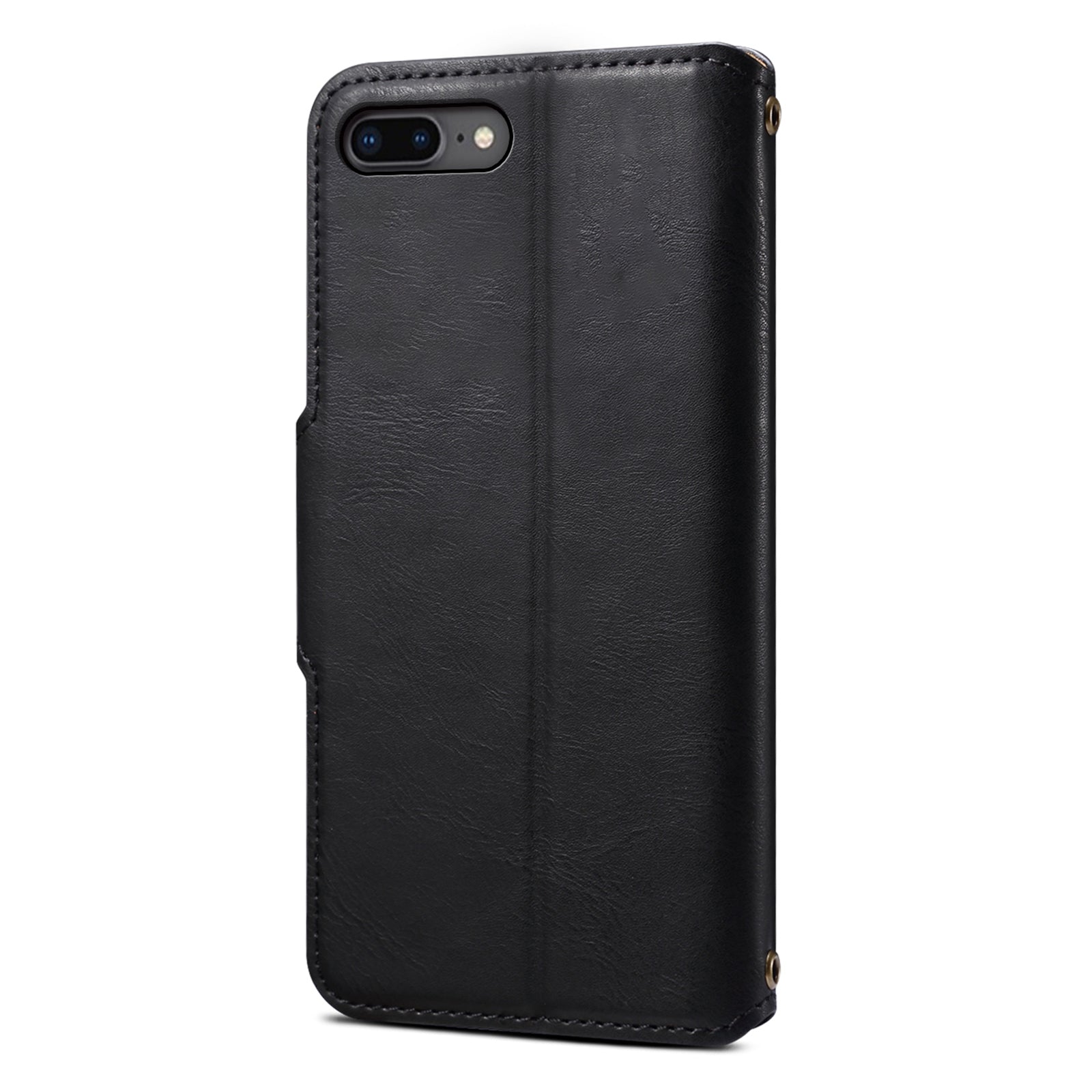DENIOR For iPhone 7 Plus / 8 Plus Case Wallet Card Holder Cowhide Texture PU Leather Flip Cover