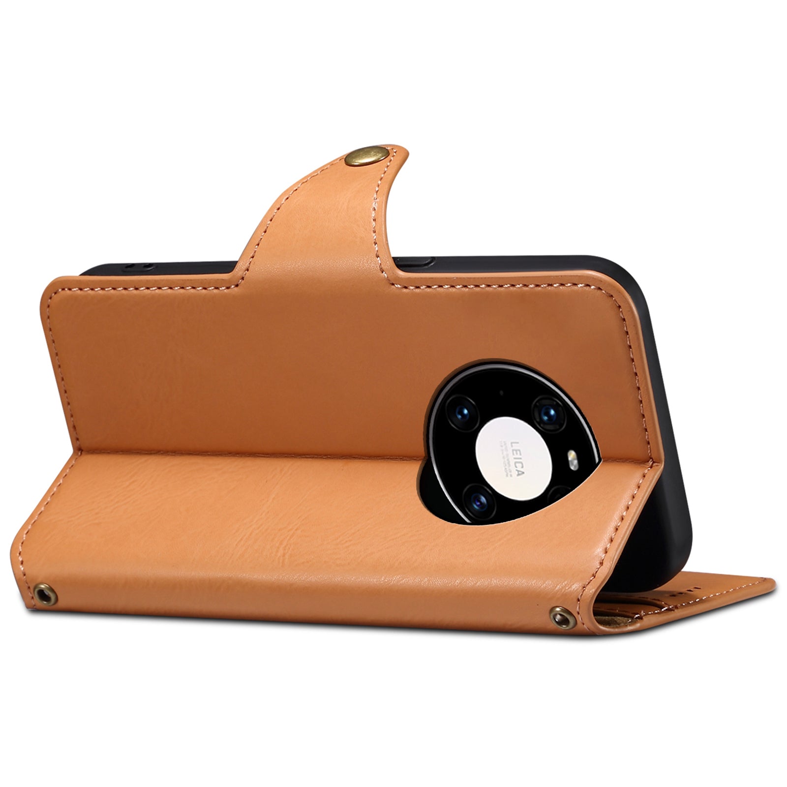 DENIOR For Huawei Mate 40 Pro 4G / Mate 40 Pro 5G Magnetic Phone Case Cowhide Texture Stand Cover