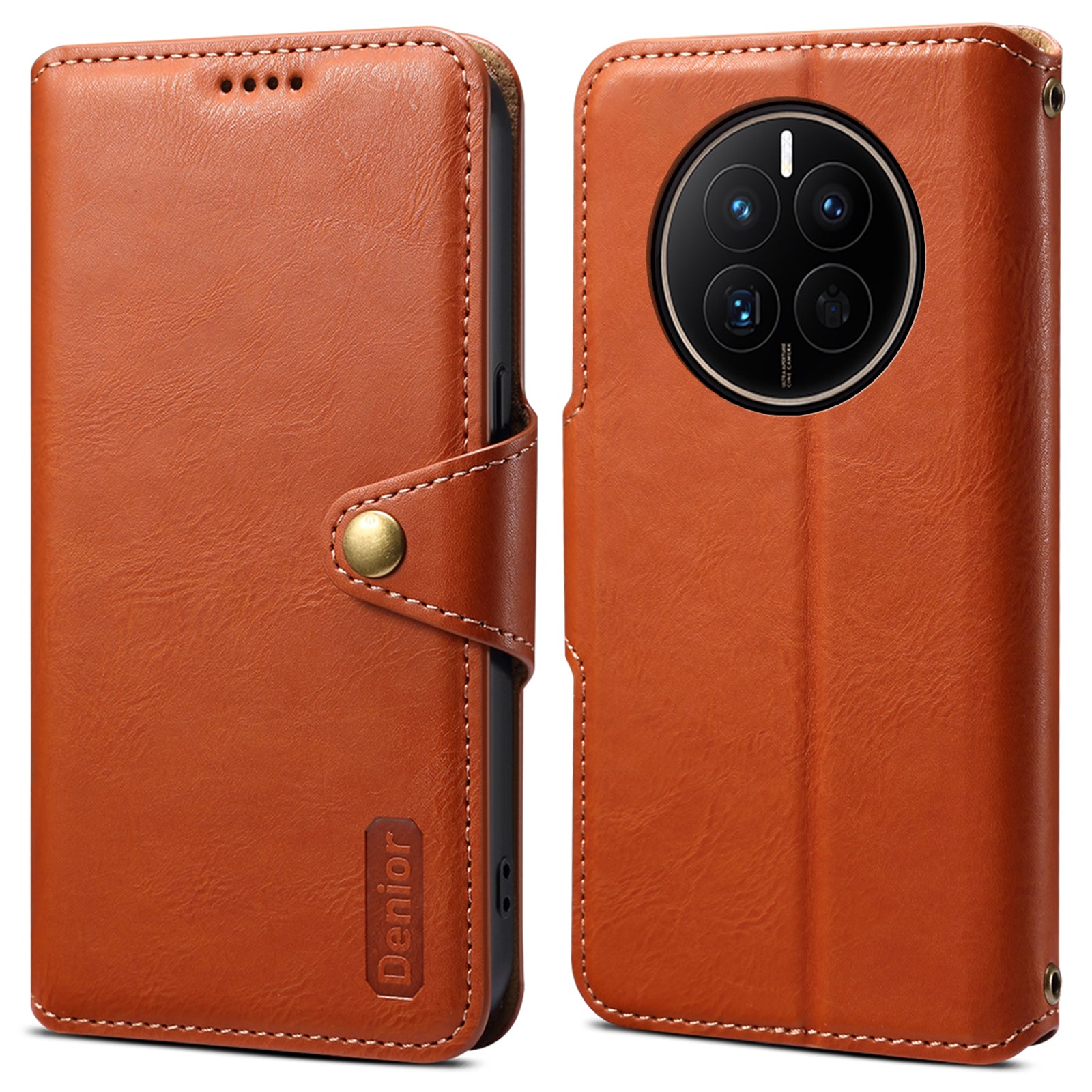 DENIOR For Huawei Mate 50 4G Case Leather Wallet Phone Cover Full Protection