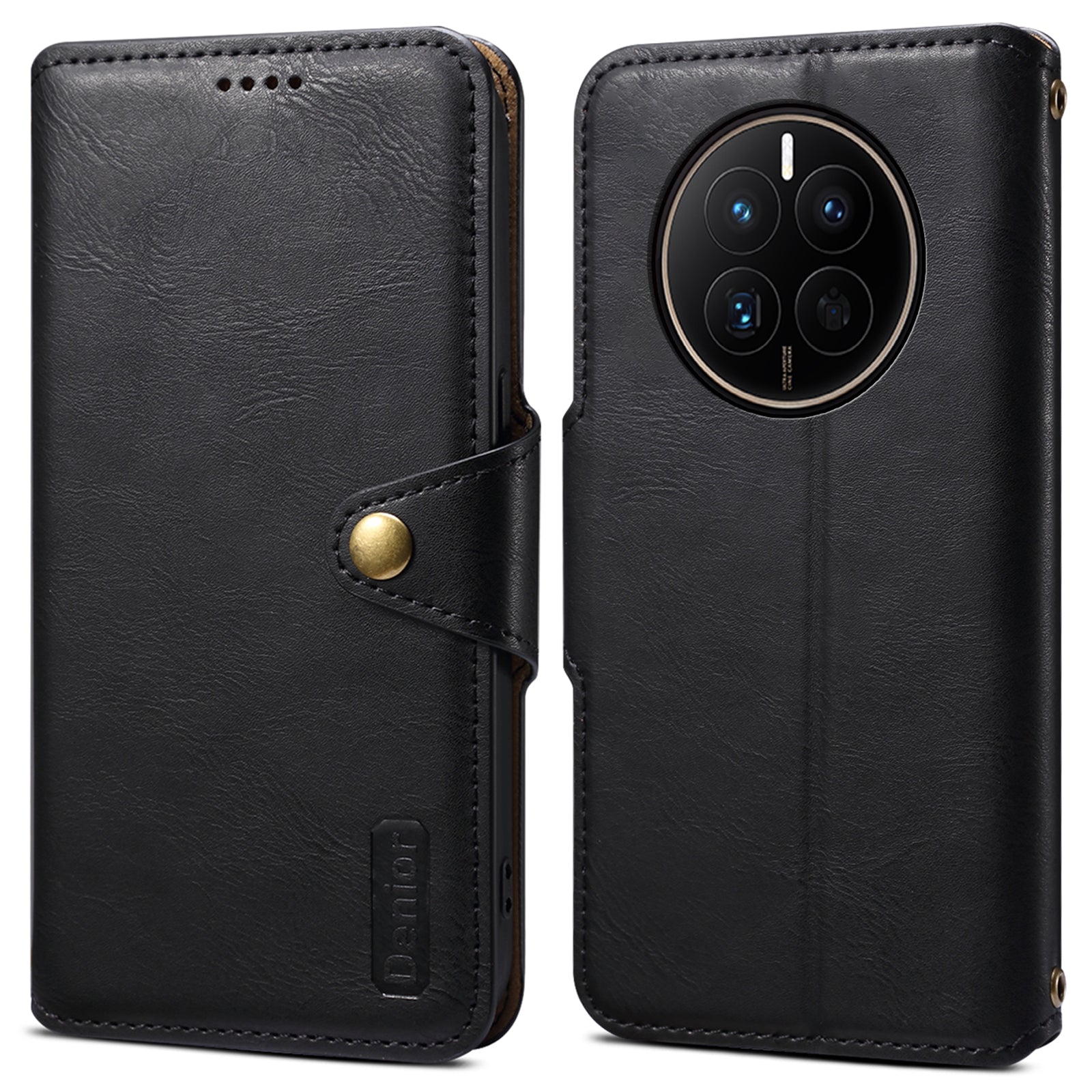 DENIOR For Huawei Mate 50 4G Case Leather Wallet Phone Cover Full Protection