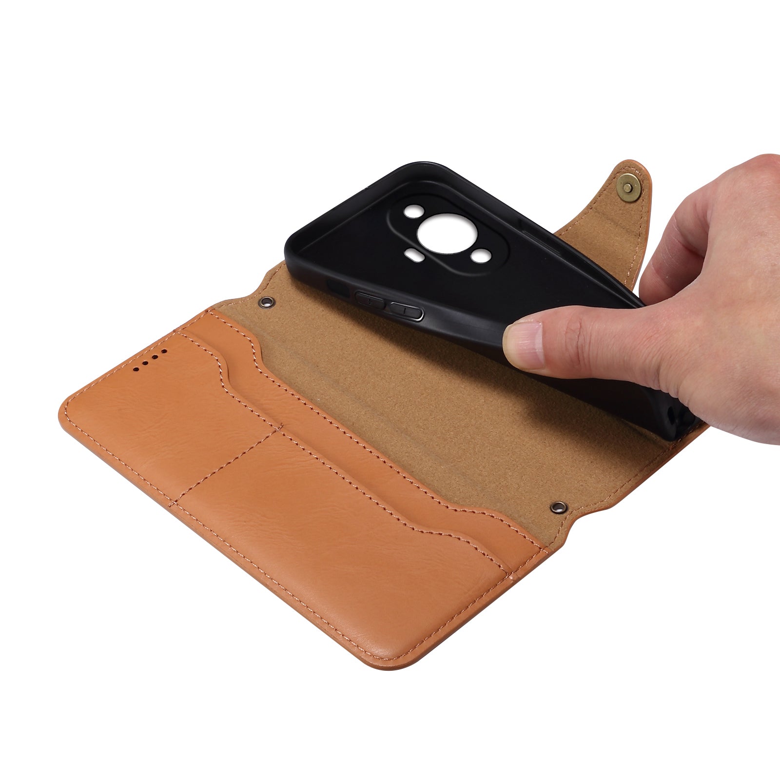DENIOR For Huawei nova 11 / nova 12s 4G / nova 12 Lite 4G Leather Case with Card Slot Wallet Phone Cover Protector