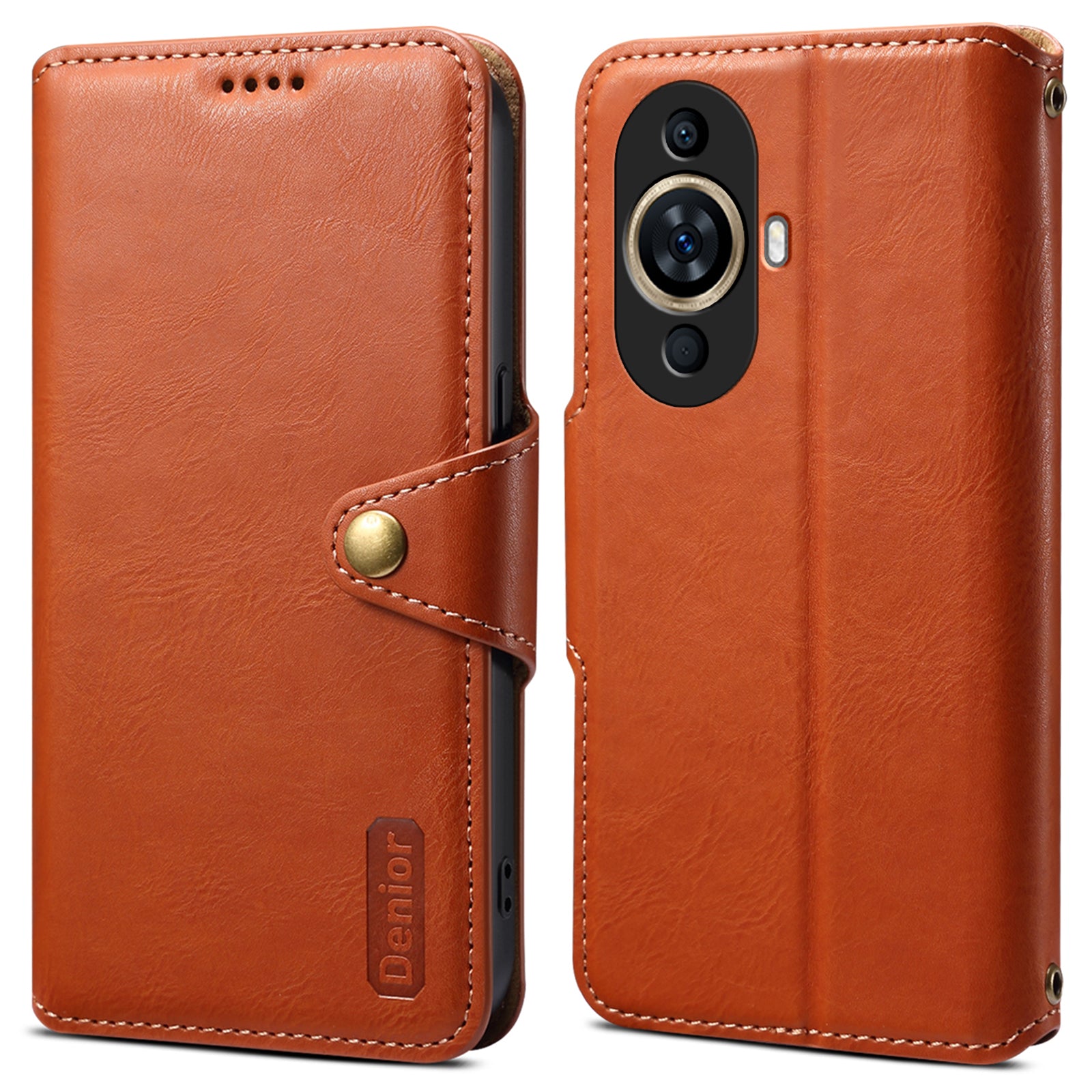 DENIOR For Huawei nova 11 / nova 12s 4G / nova 12 Lite 4G Leather Case with Card Slot Wallet Phone Cover Protector