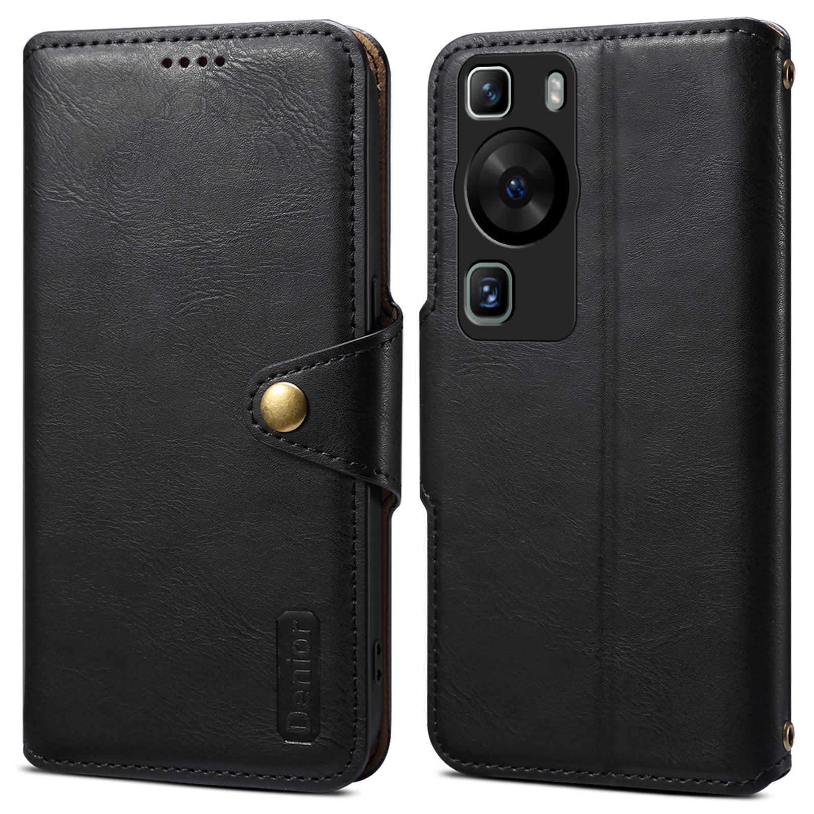 DENIOR For Huawei P60 / P60 Pro Case Wallet Leather Phone Cover Magnetic Clasp