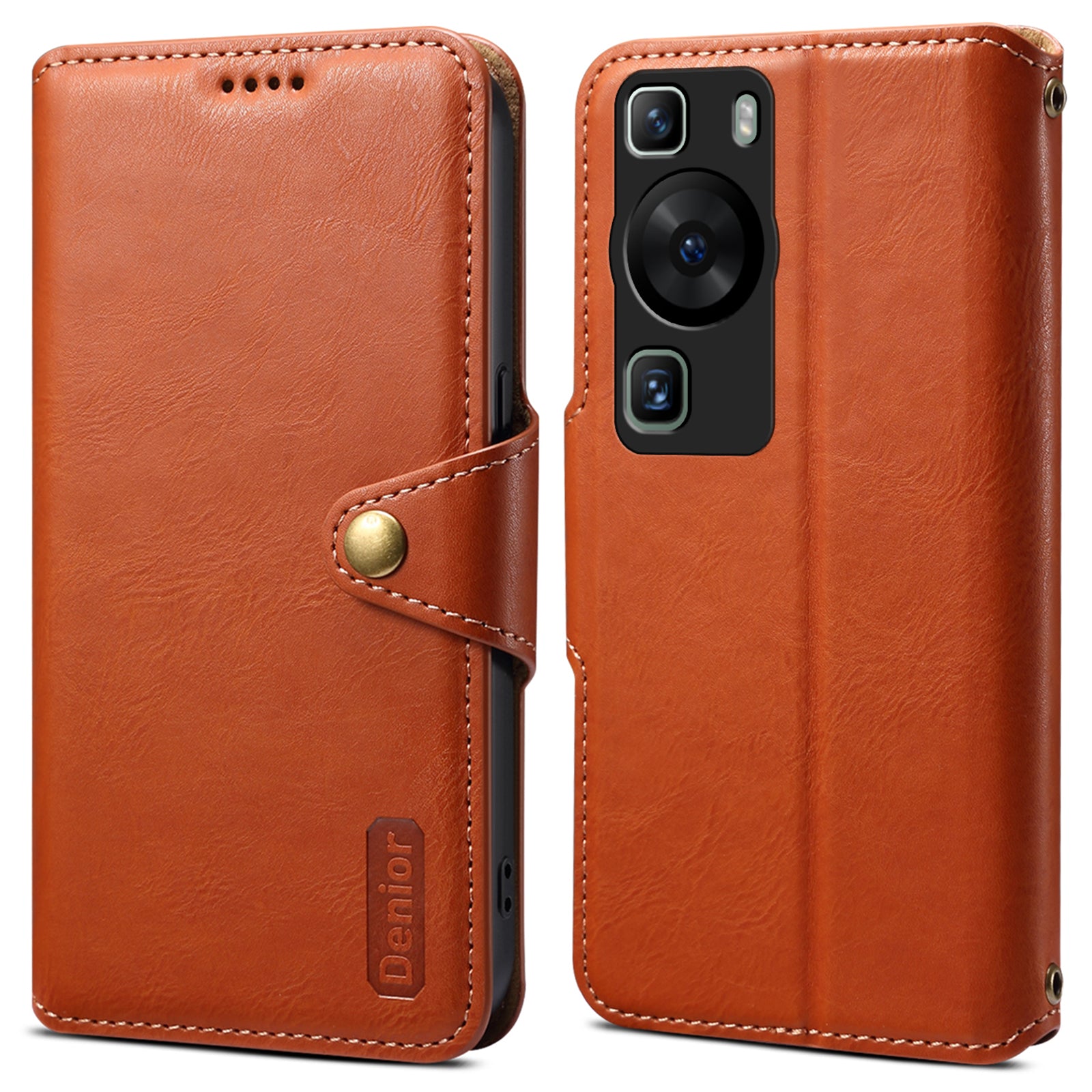 DENIOR For Huawei P60 / P60 Pro Case Wallet Leather Phone Cover Magnetic Clasp