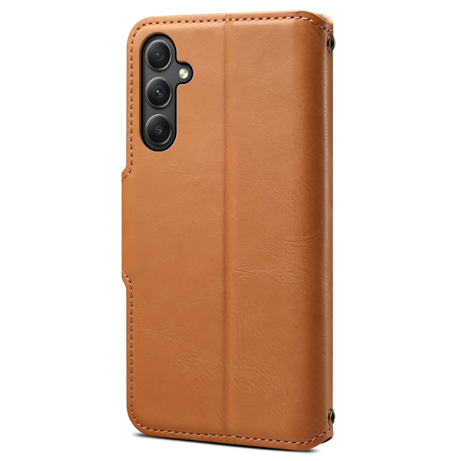 DENIOR For Samsung Galaxy A34 5G Phone Wallet Case Cowhide Texture PU Leather Cover