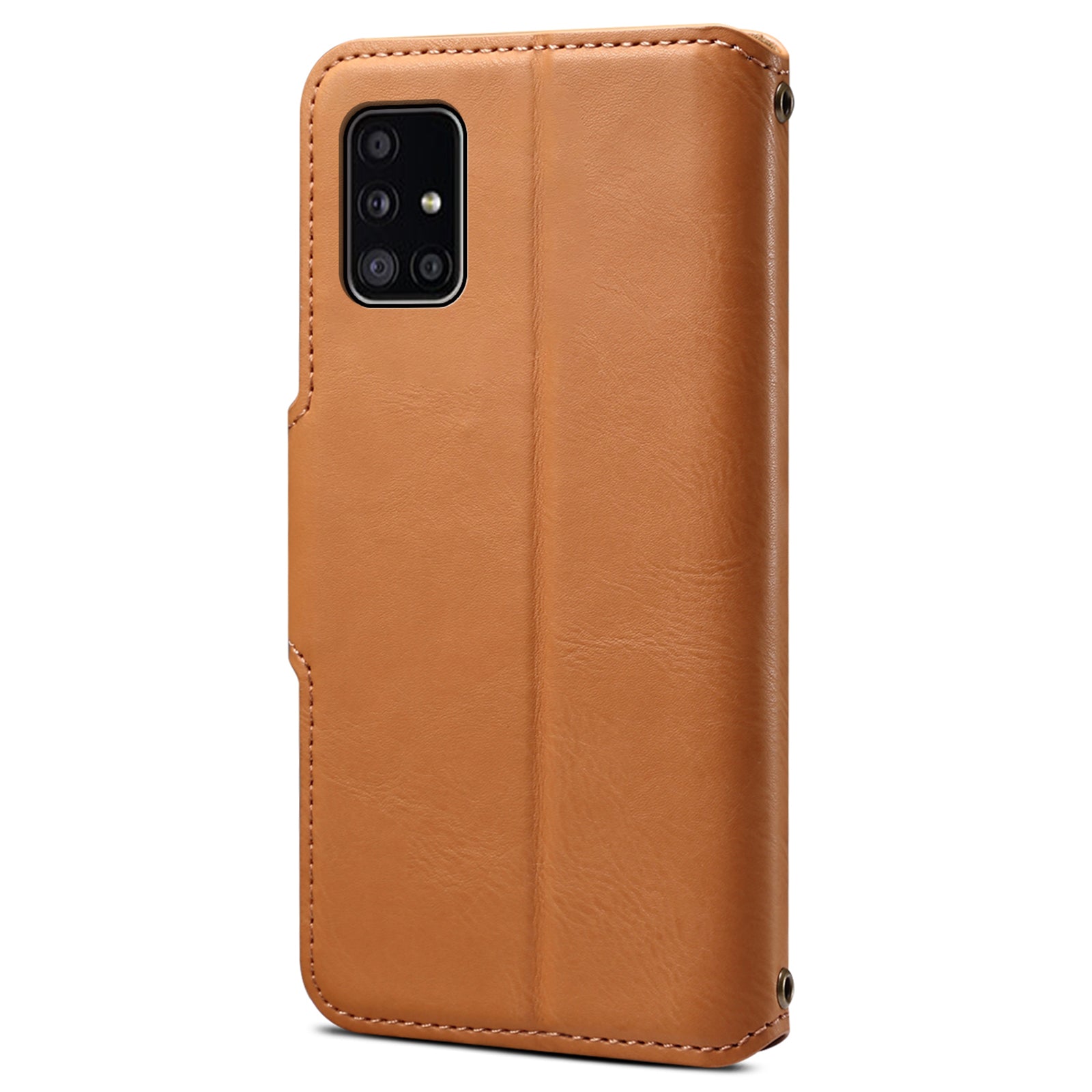DENIOR For Samsung Galaxy A51 4G SM-A515 Case Leather Phone Cover with Wallet Stand