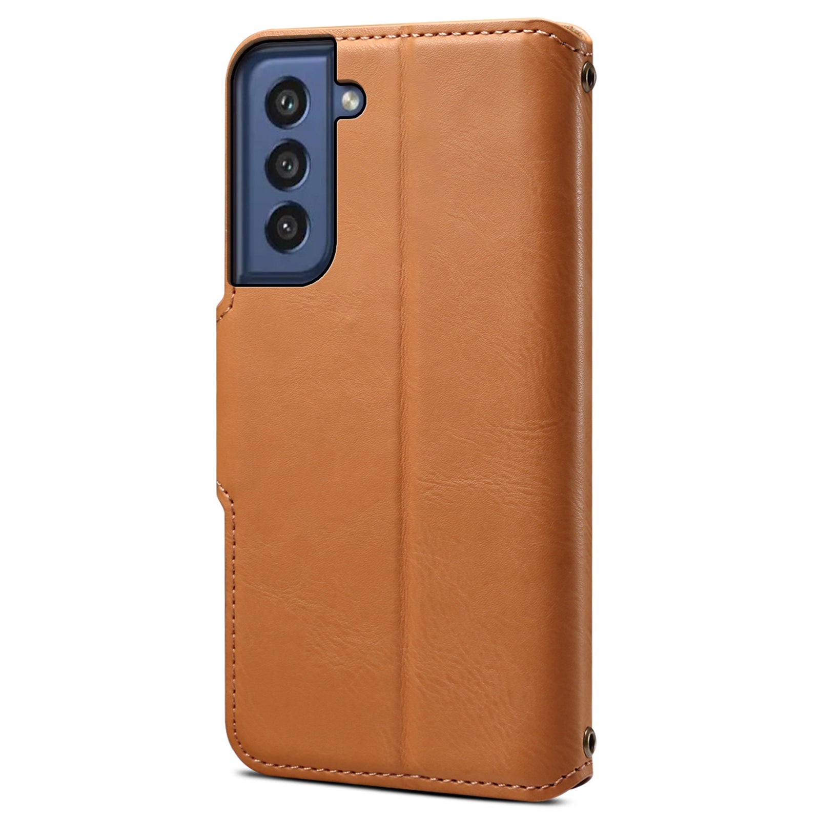 DENIOR For Samsung Galaxy S21 FE 5G Case Cowhide Texture Wallet Stand Leather Flip Cover