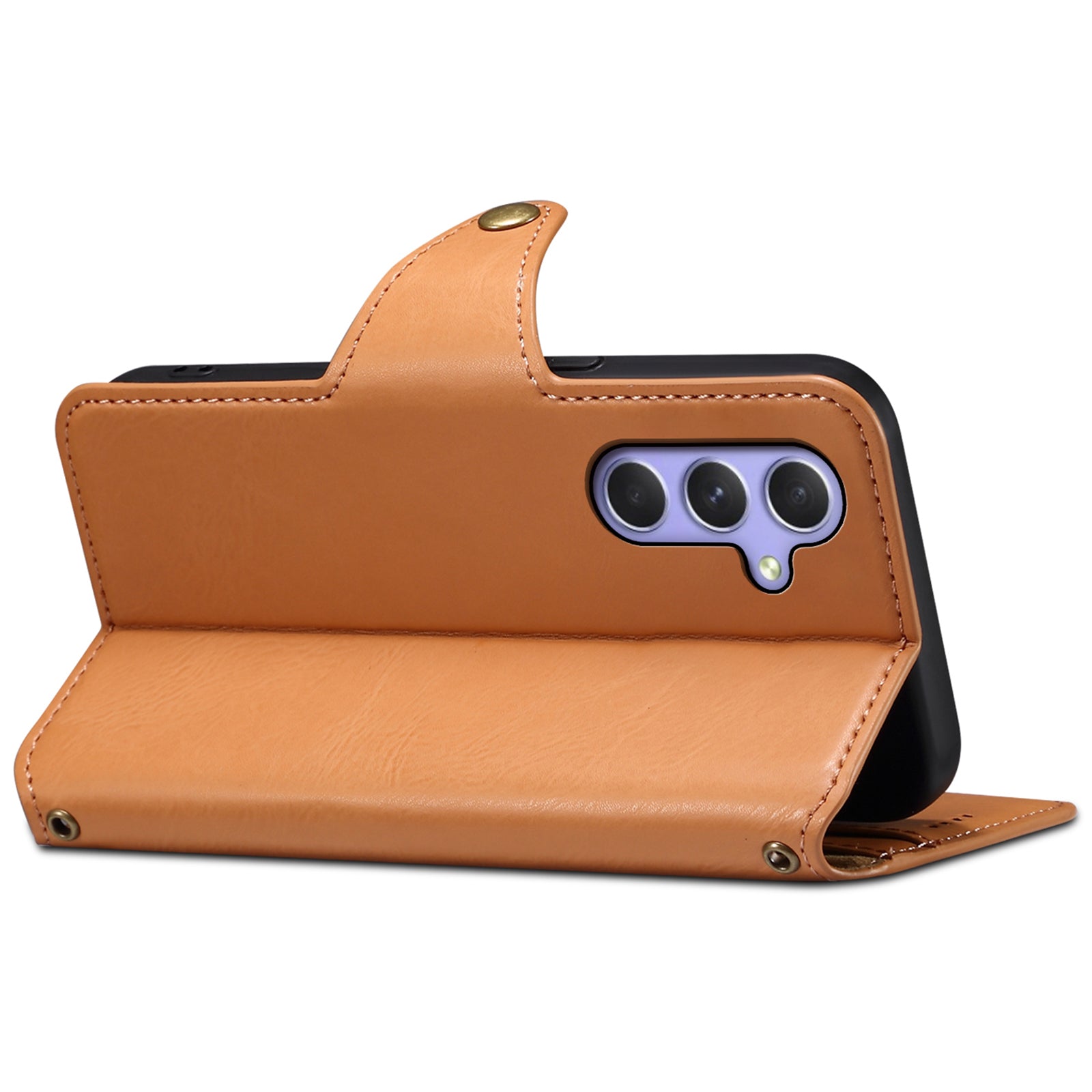 DENIOR For Samsung Galaxy A54 5G Wallet Phone Case Outer PU Leather Soft TPU Cover