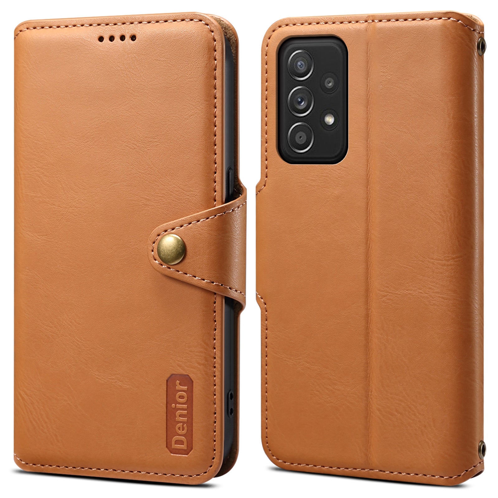 DENIOR For Samsung Galaxy A52 4G / 5G / A52s 5G Leather Phone Case with Wallet Card Slots