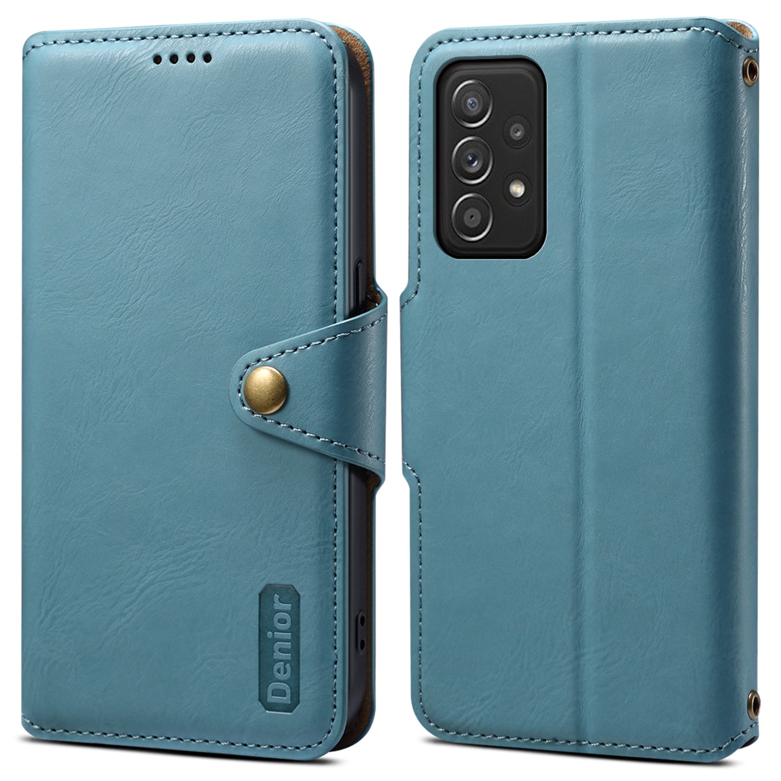 DENIOR For Samsung Galaxy A52 4G / 5G / A52s 5G Leather Phone Case with Wallet Card Slots
