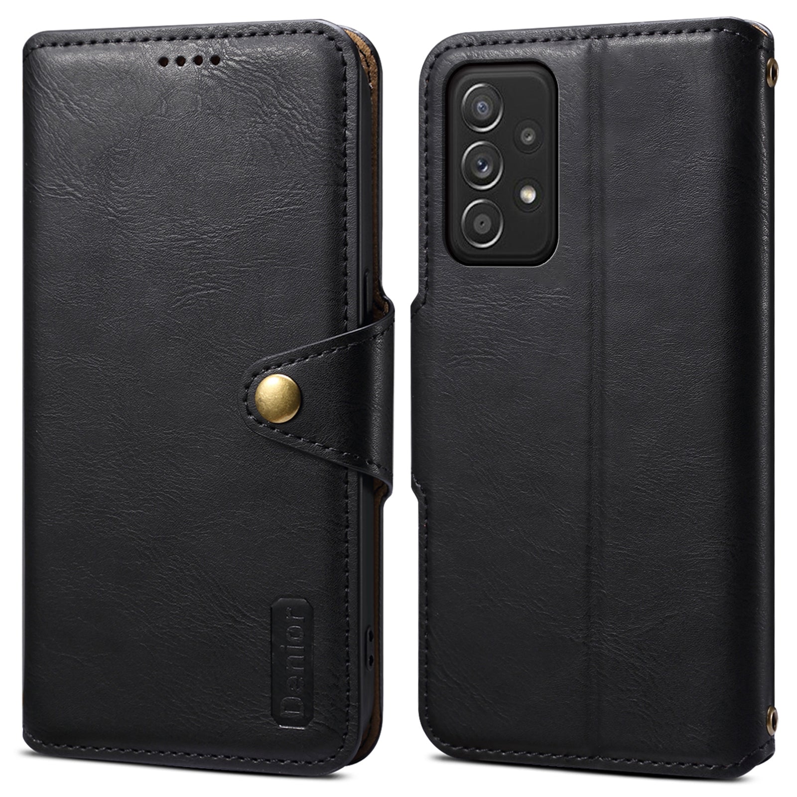 DENIOR For Samsung Galaxy A52 4G / 5G / A52s 5G Leather Phone Case with Wallet Card Slots