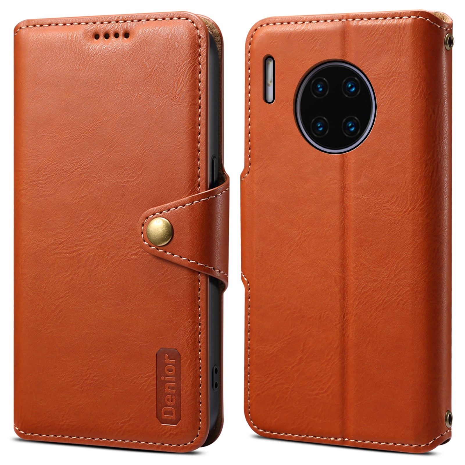 DENIOR For Huawei Mate 30 Pro 4G Case Wallet PU Leather Shockproof Phone Cover