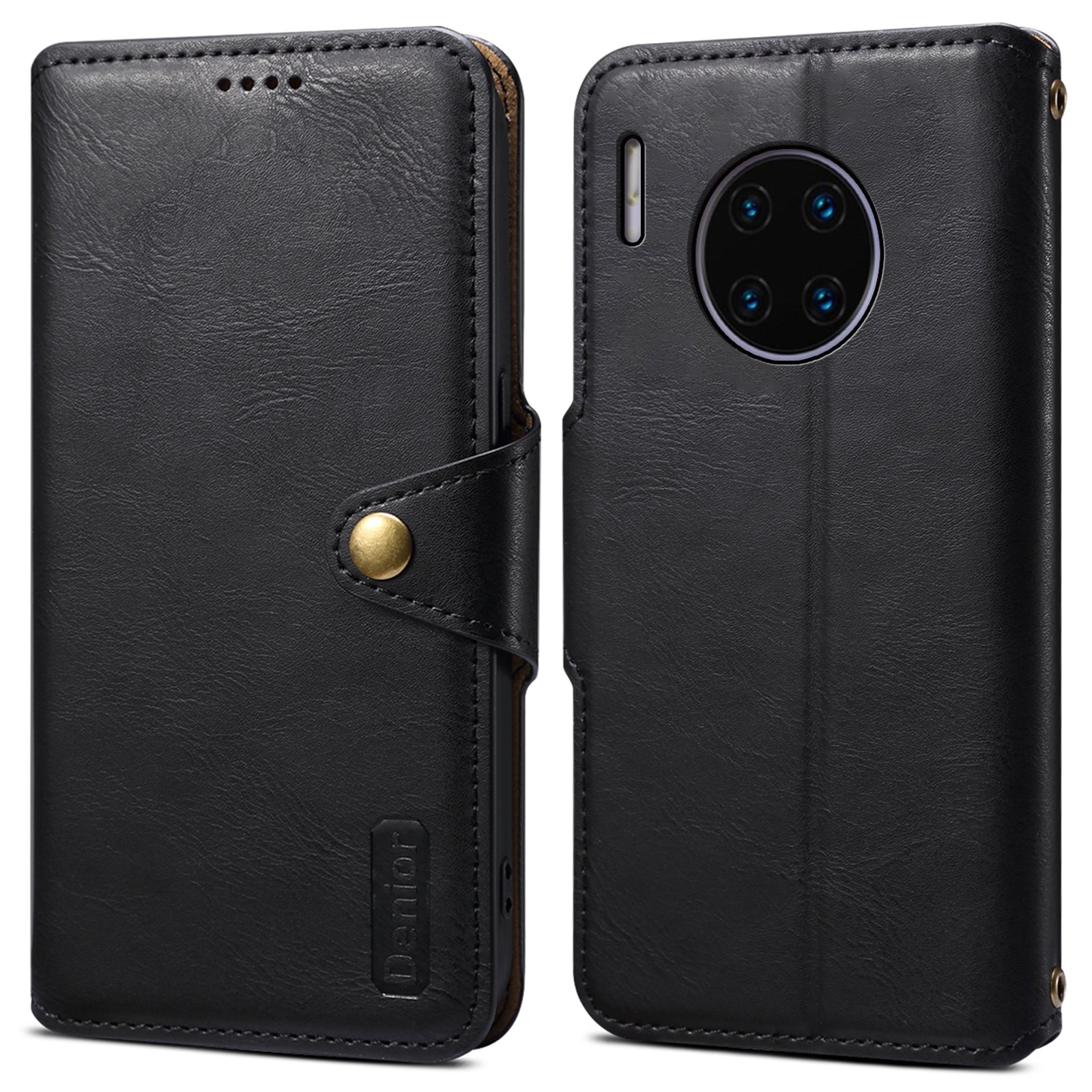 DENIOR For Huawei Mate 30 Pro 4G Case Wallet PU Leather Shockproof Phone Cover