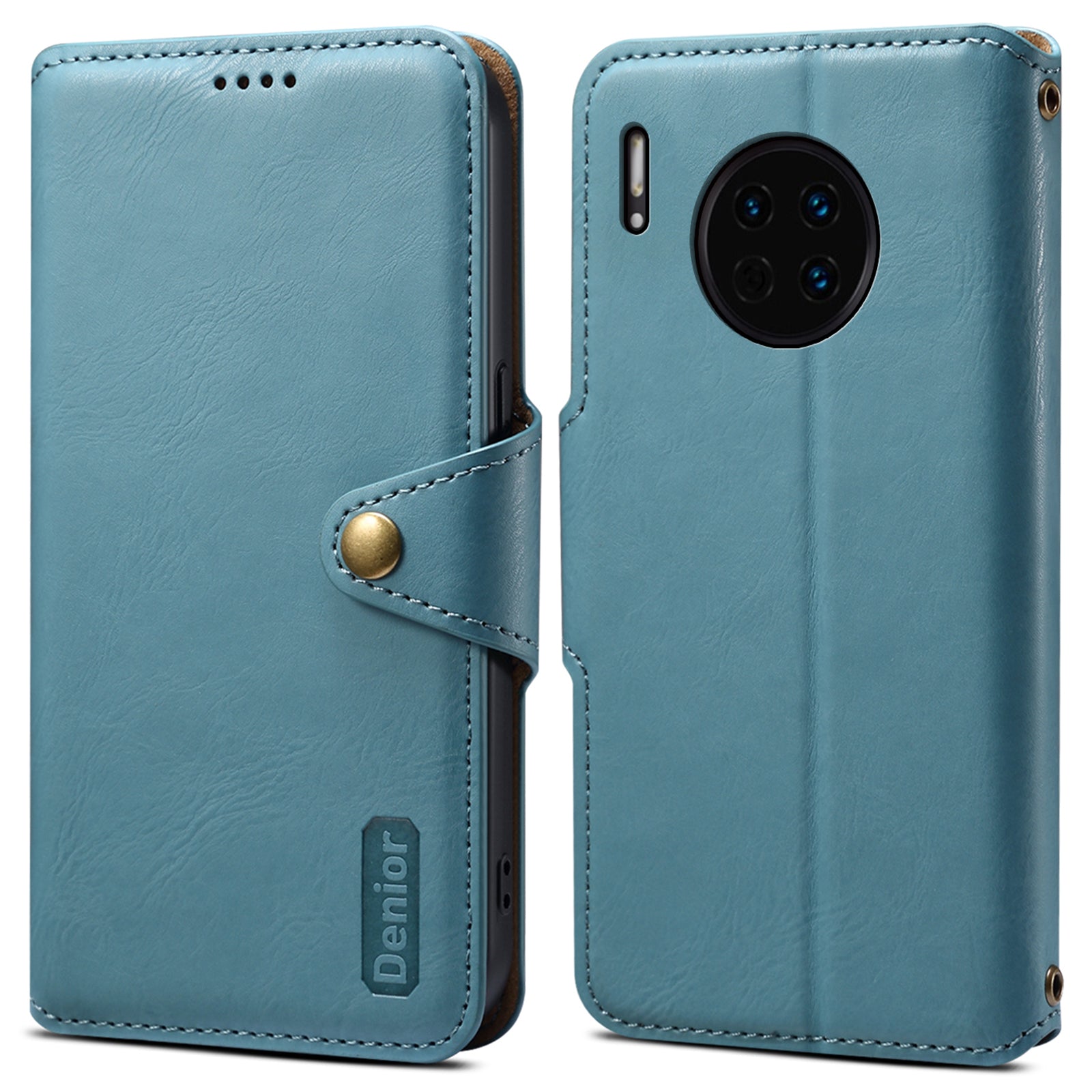 DENIOR For Huawei Mate 30 4G Leather Case Anti-scratch Wallet Phone Cover