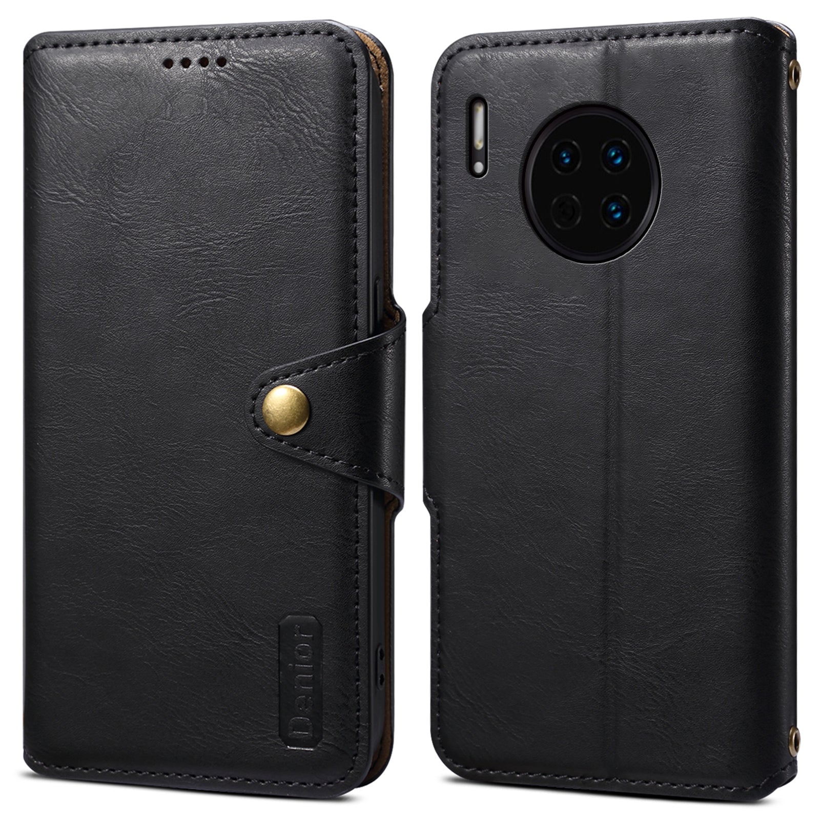 DENIOR For Huawei Mate 30 4G Leather Case Anti-scratch Wallet Phone Cover