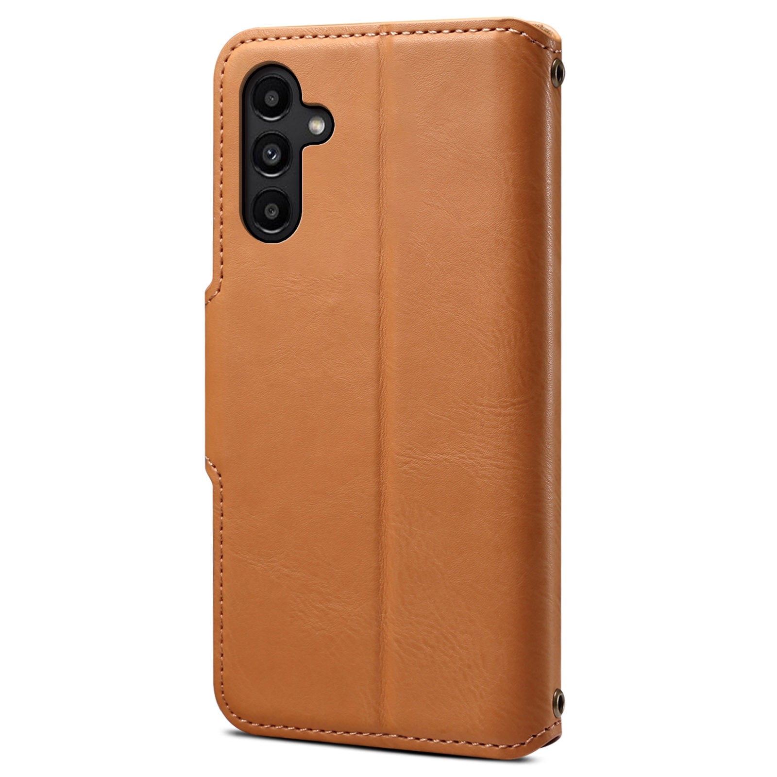 DENIOR For Samsung Galaxy A14 5G / 4G Phone Case Wallet Leather + TPU Cover Cowhide Texture