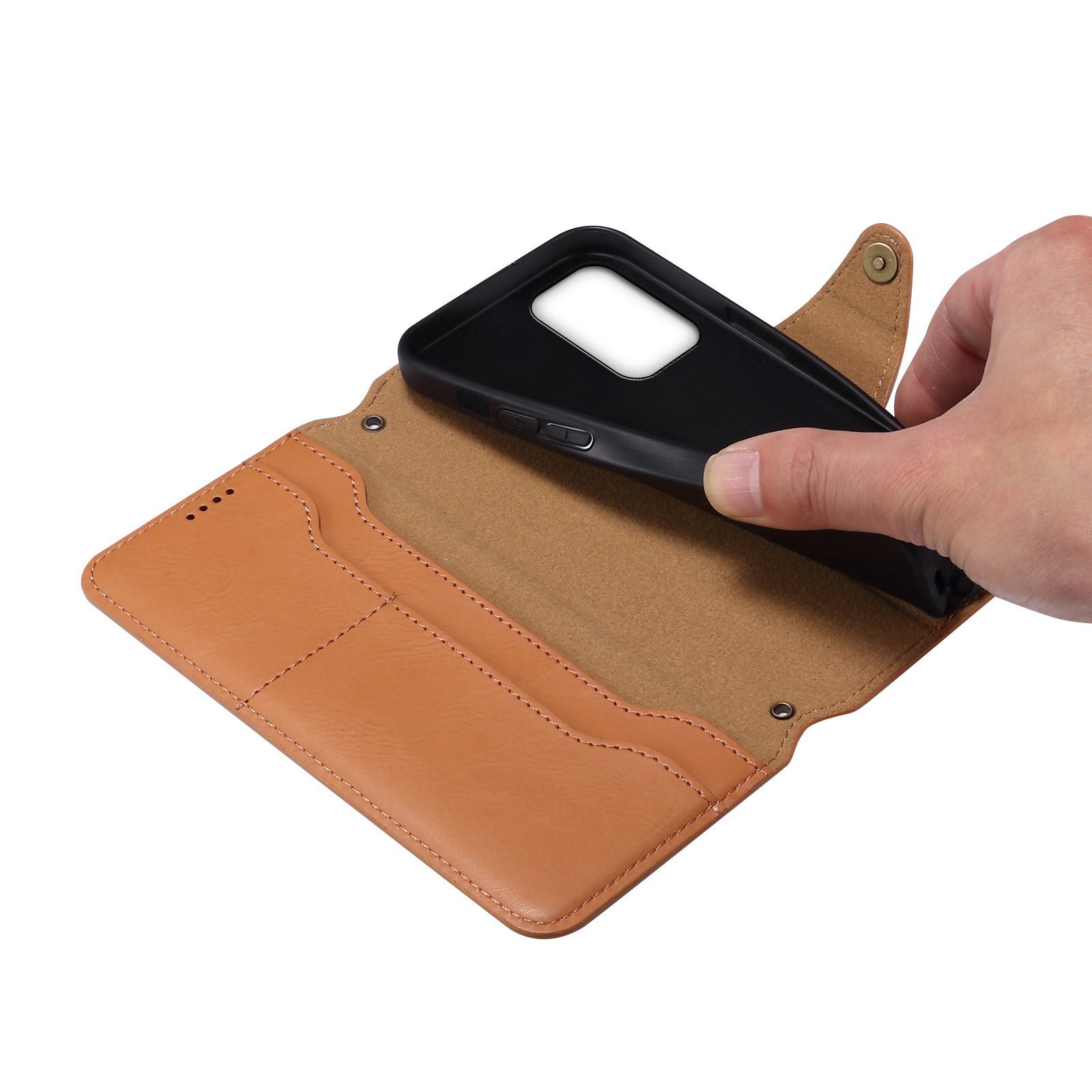 DENIOR For Samsung Galaxy A23 4G / A23 5G (Global Version) Leather Case Cowhide Texture Wallet Cover