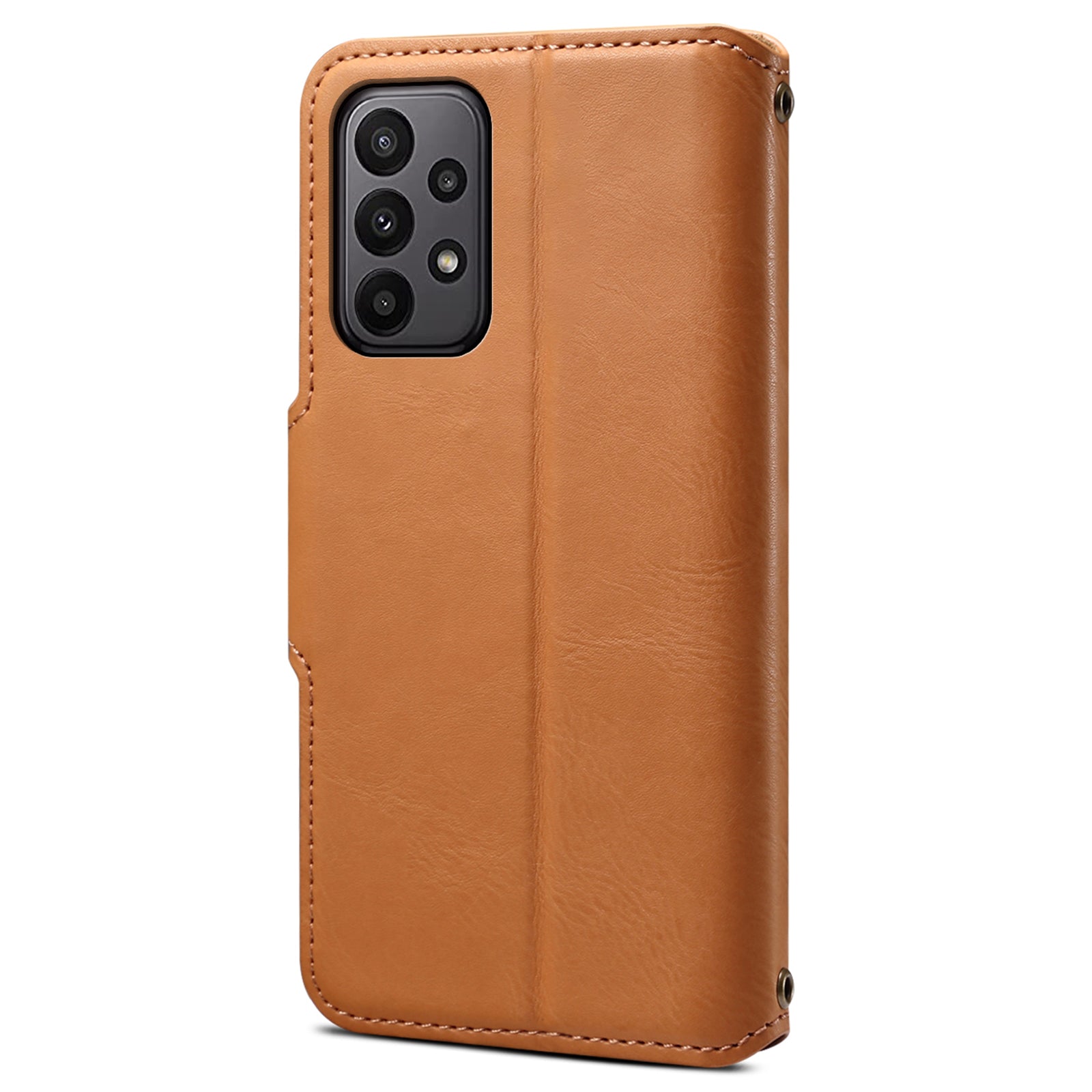 DENIOR For Samsung Galaxy A23 4G / A23 5G (Global Version) Leather Case Cowhide Texture Wallet Cover