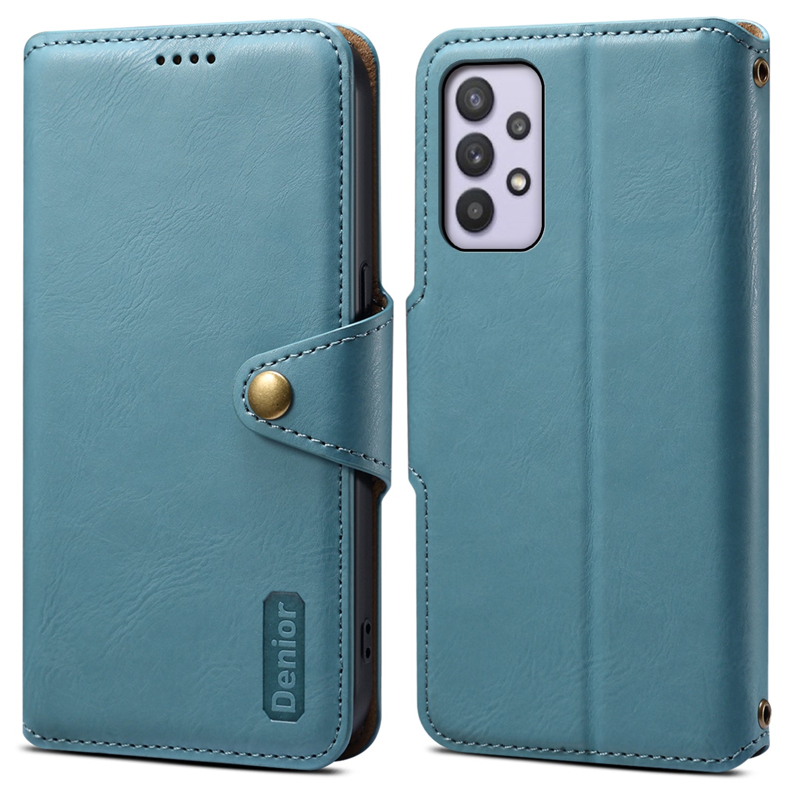 DENIOR For Samsung Galaxy A32 5G / M32 5G Case PU Leather Full Protection Phone Wallet Cover